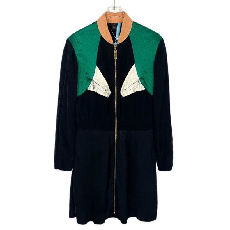 Louis Vuitton Louis Vuitton Colorblock Silk Zip Long Sleeve Dress Size XS / US 0-2 / IT 36-38 - 1 Thumbnail