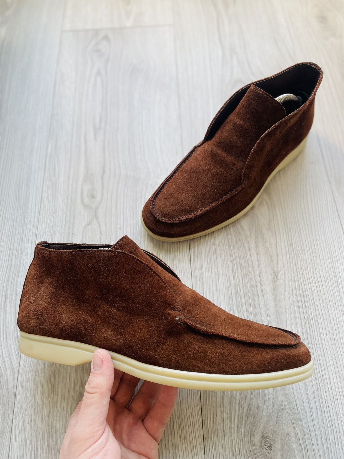 image of Grenson x Loro Piana Yanko Traveler Shoes Medium Brown, Men's (Size 7)