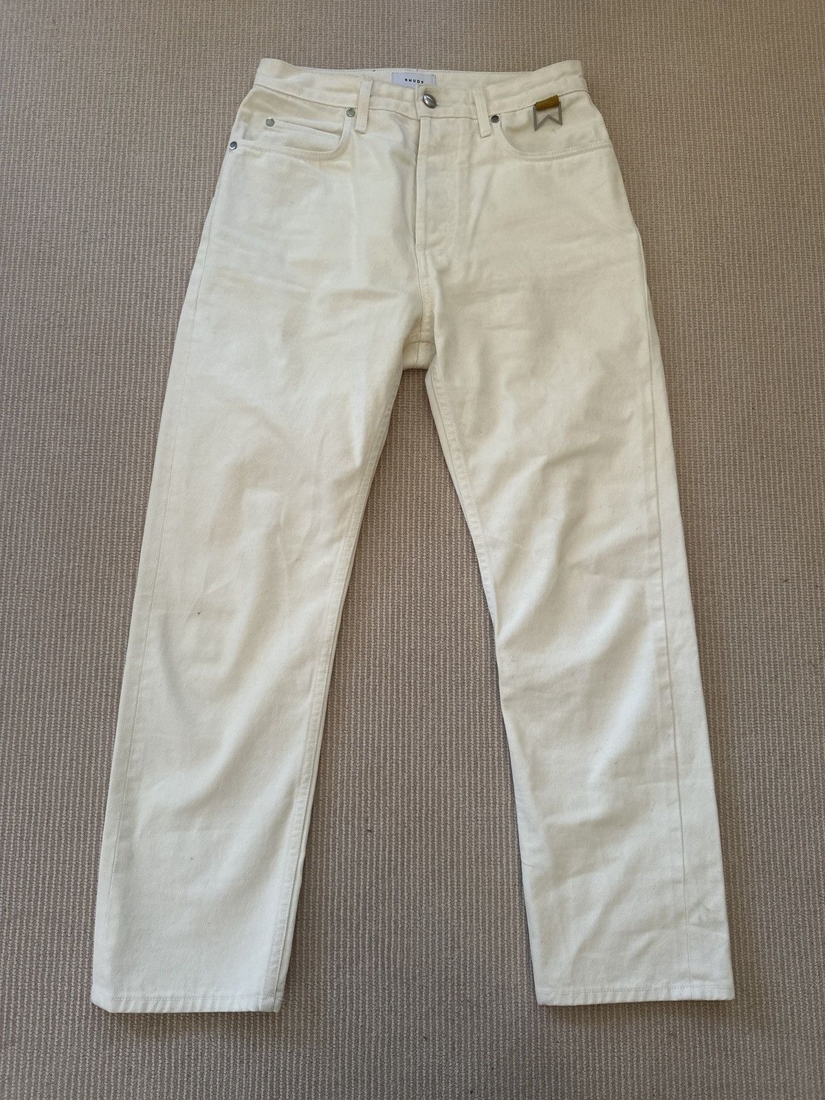 Rhude White Denim Rhude Jeans Size 30 Size US 30 / EU 46 - 2 Thumbnail