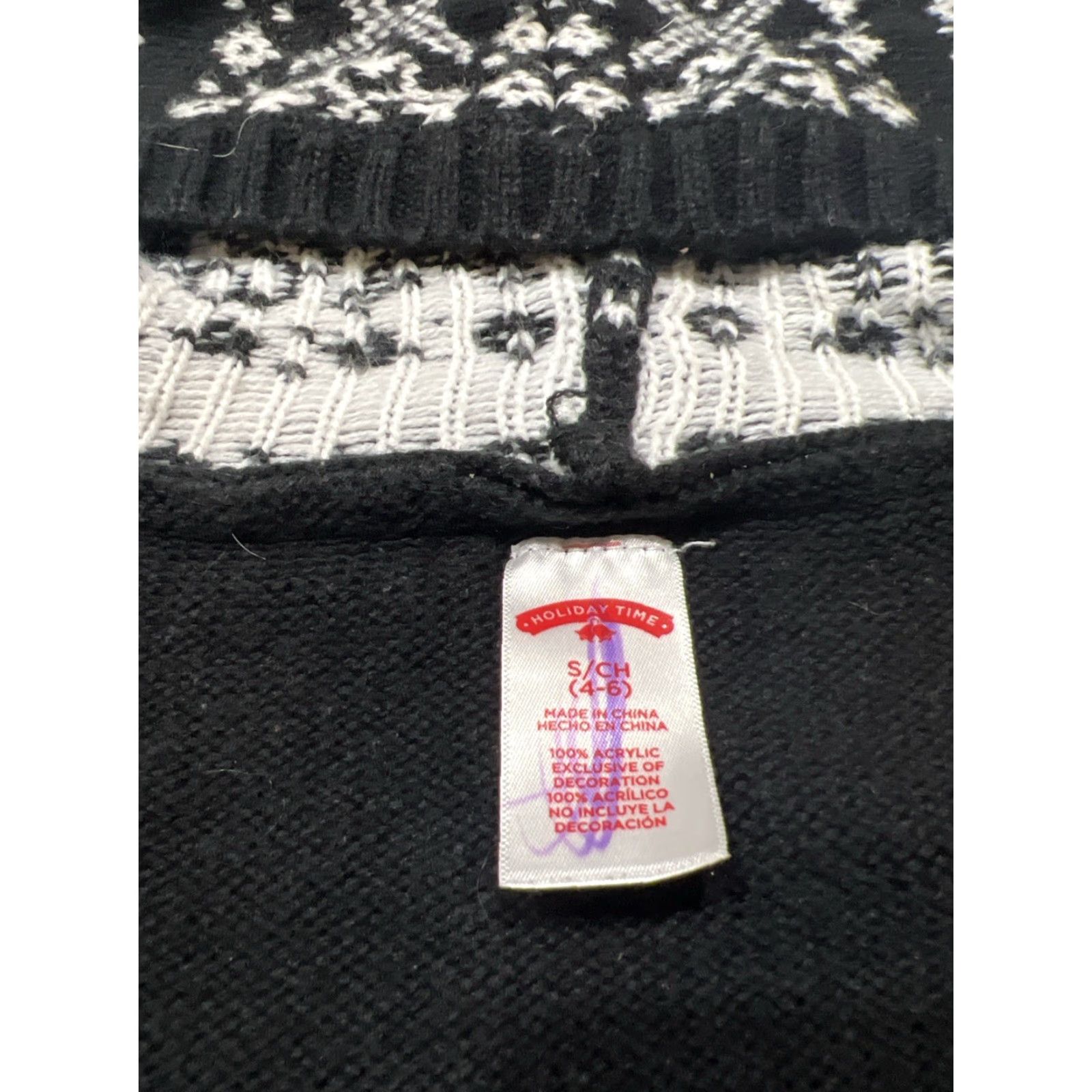 Vintage Holiday Time Women's Ugly Santa Christmas Sequin Cape Hoodie Sweater Black S Size S / US 4 / IT 40 - 6 Thumbnail