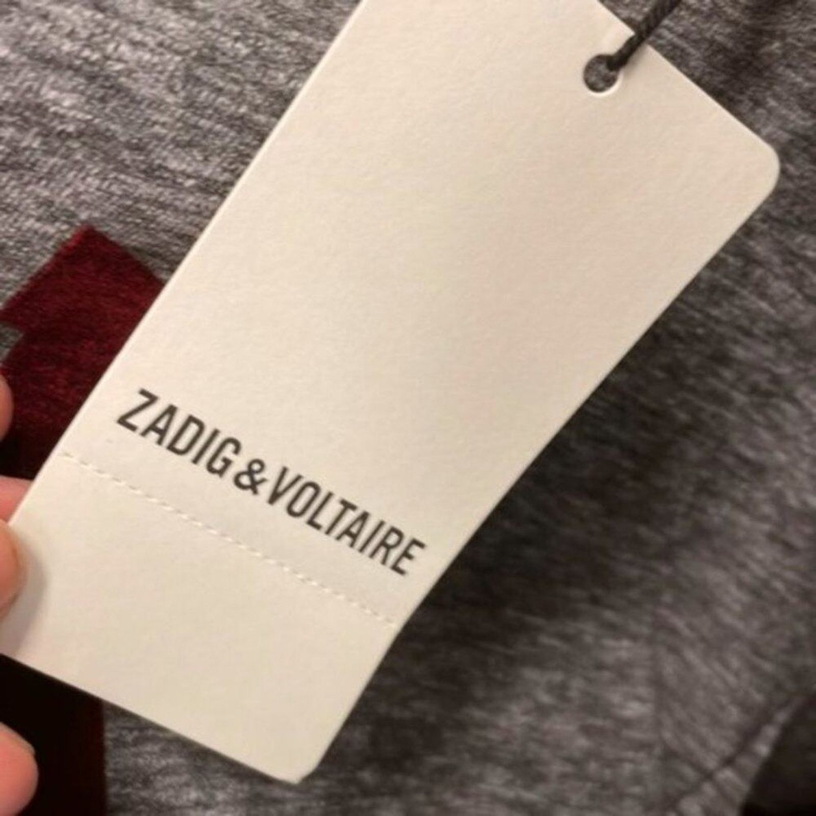 Zadig & Voltaire Zadig & Voltaire Flocked Rock Detail Tee Gray M Size M / US 6-8 / IT 42-44 - 4 Thumbnail