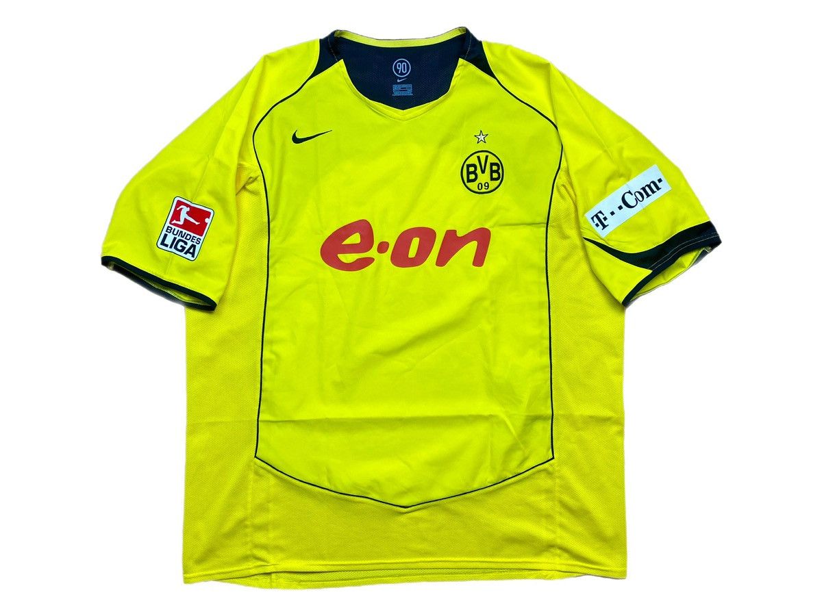 image of Bvb Borussia Dortmund 2004-05 Nike Total 90 Jersey Trikott in Yellow/Black, Men's (Size 2XL)