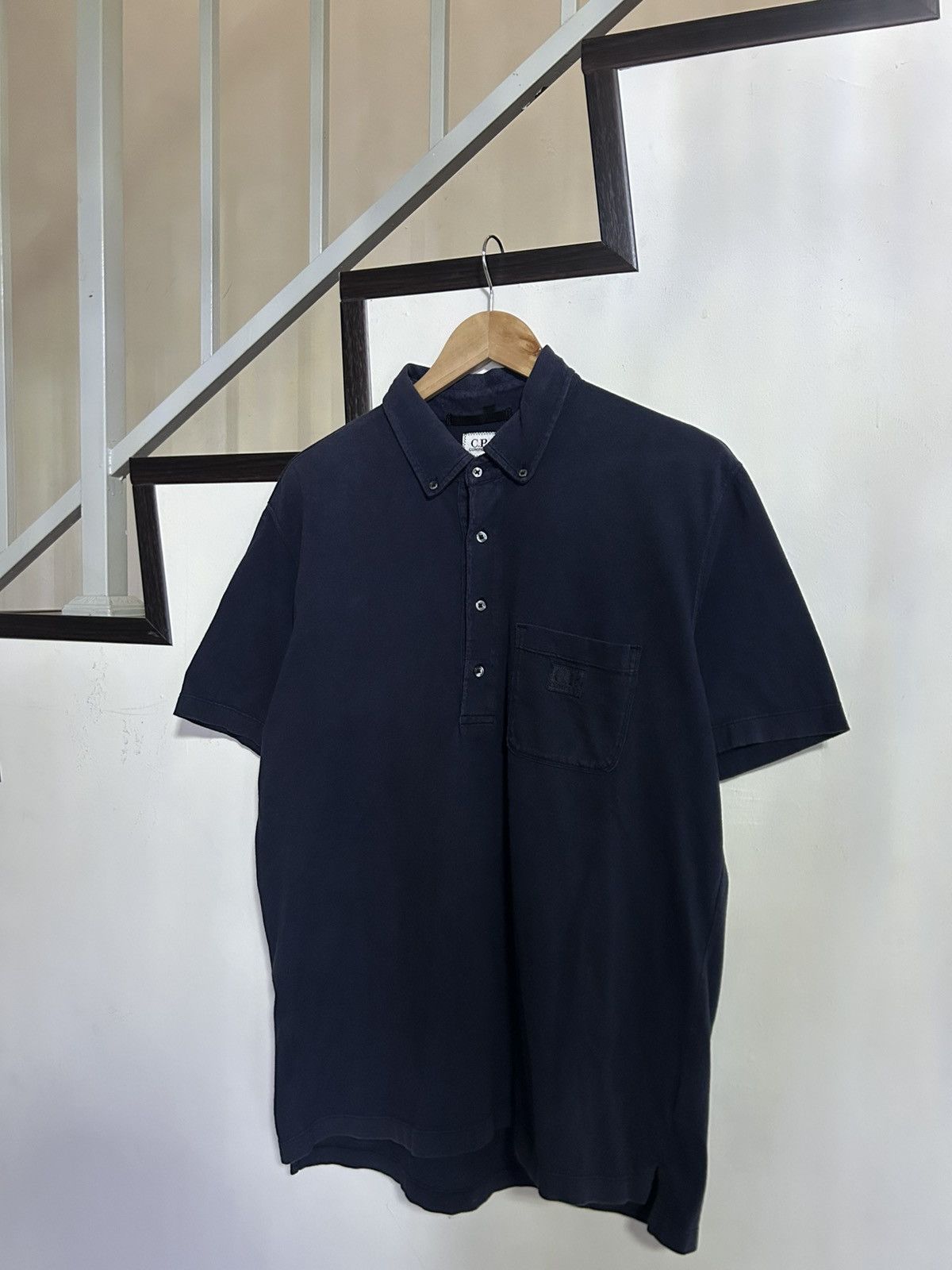 C.P. Company C.P. Company Vintage Made in Italy Button-Down Polo Shirt Size US XL / EU 56 / 4 - 3 Thumbnail