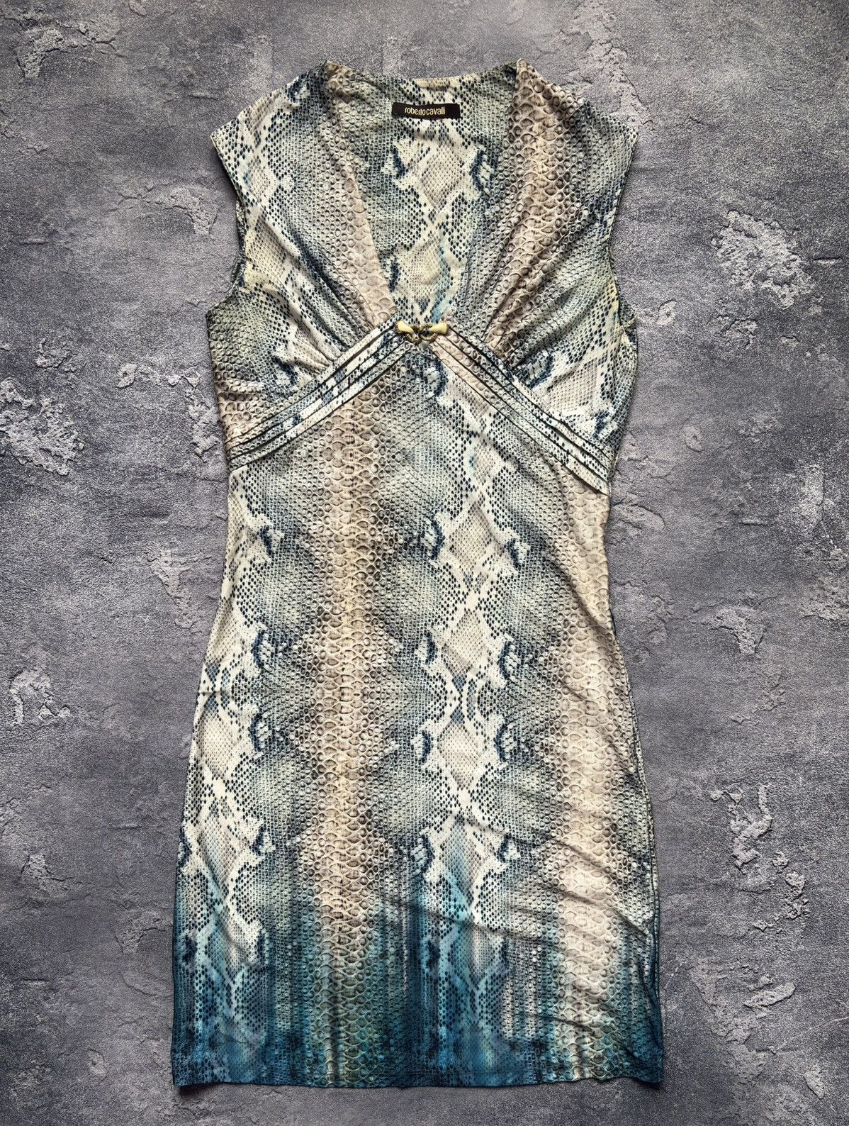 Roberto Cavalli Vintage Roberto Cavalli Luxury Snakeskin Pattern Dress Size L / US 10 / IT 46 - 1 Thumbnail