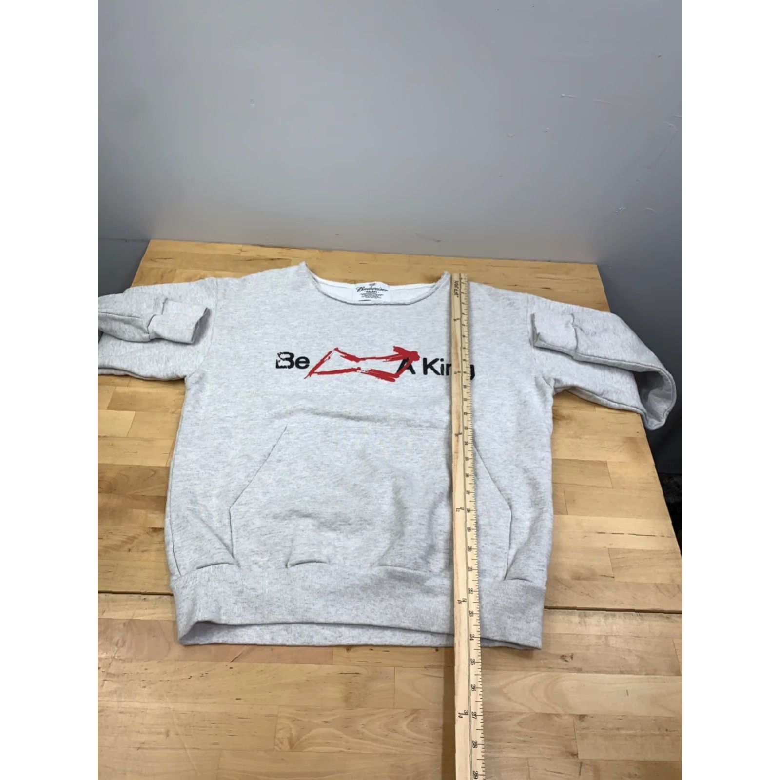 Budweiser Budweiser Halsey Collab Pullover Sweatshirt Unisex S Gray Be a King 11373 Size S / US 4 / IT 40 - 3 Thumbnail