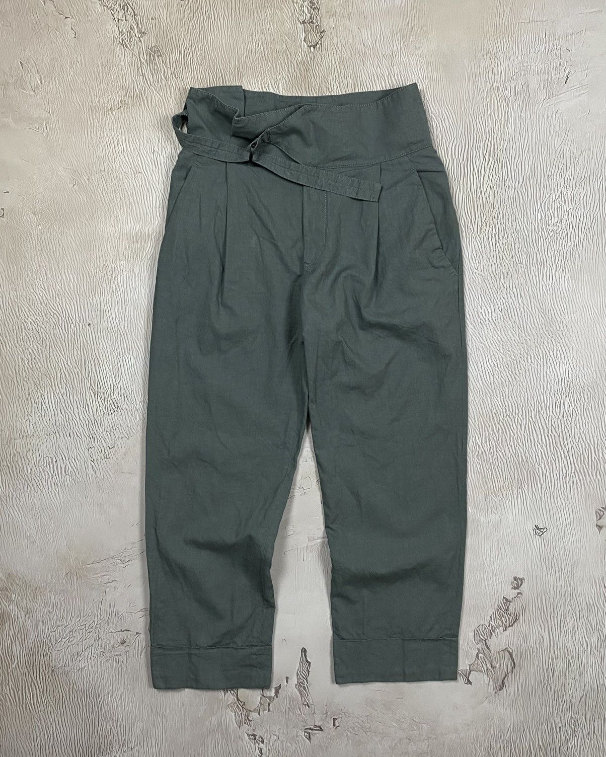 image of Brunello Cucinelli Belt Olivia Designer Trousers Pants in Olive, Women's (Size 26)