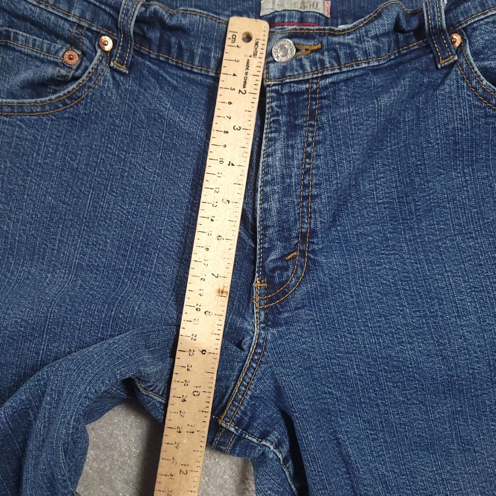 Levi's Levi's 550 Relaxed Bootcut Jeans Womens 16 Regular Blue Denim Stretch 2000s Vintage? Size 38" / US 16 / IT 52 - 5 Thumbnail