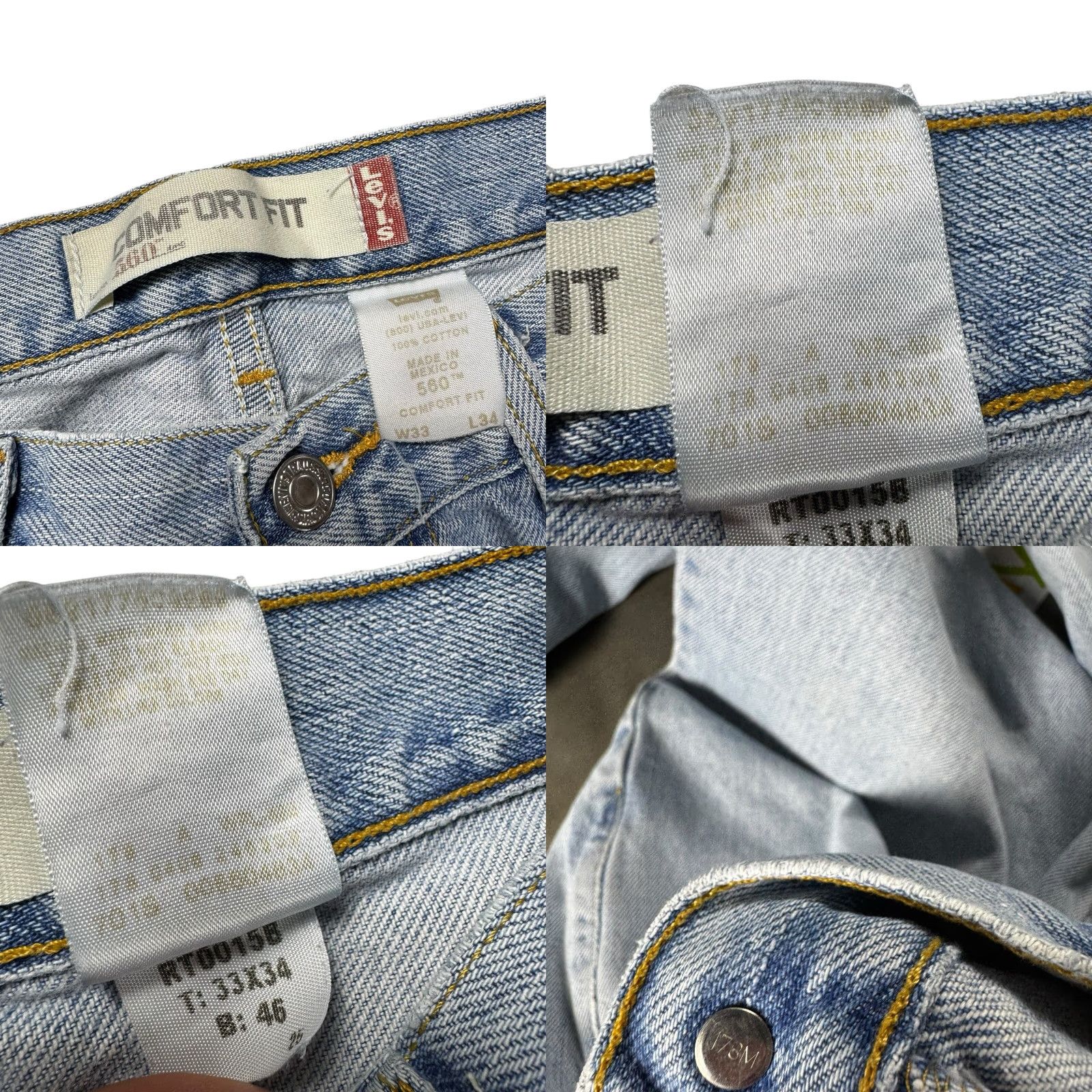 Levi's VINTAGE Levi's 560 Jeans Mens 32x32 Comfort Fit Tapered Distressed Blue Denim 90s Mens Regular Jeans Baggy 5-Pocket Levi's 560 Size US 32 / EU 48 - 8 Thumbnail