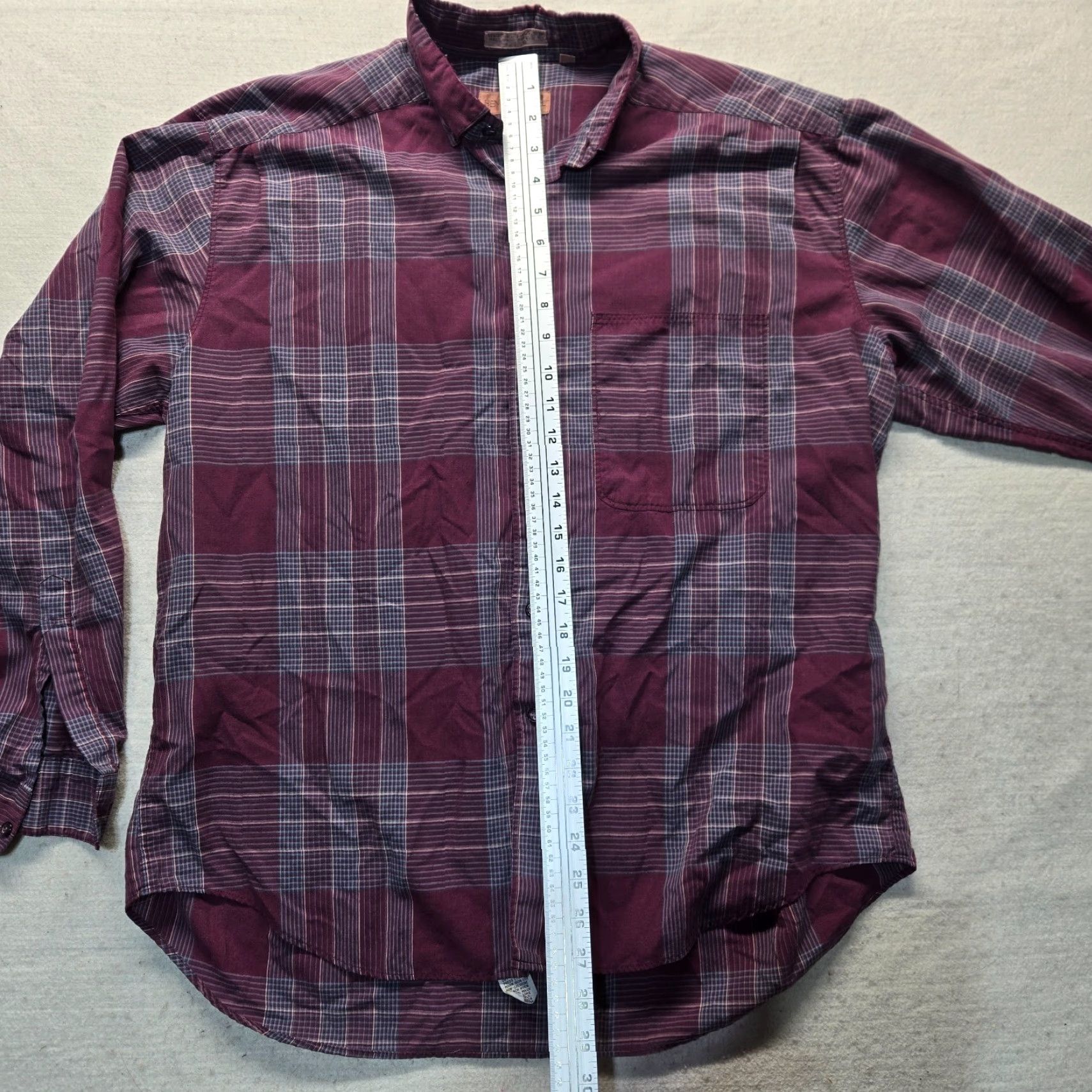 Vintage HENRY GRETHAL Purple Plaid Dress Shirt Button-Down Long Sleeve Adult Men L Purple Shirt Dress Shirt Mens L Plaid Button-Down Long Sleeve Size 42R - 6 Thumbnail