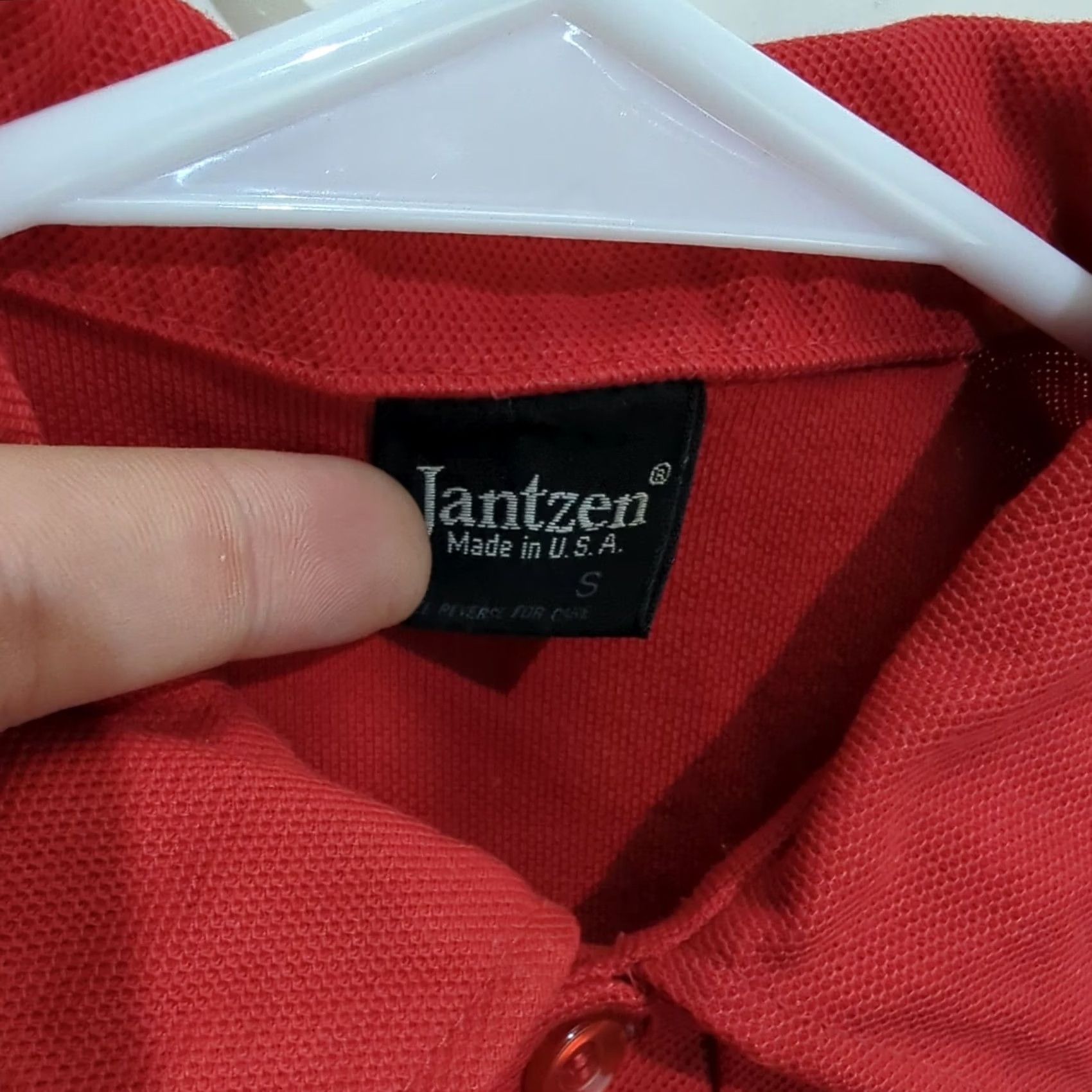 Jantzen VINTAGE Jantzen Polo Shirt Short Sleeve Red 100% Cotton Edelbrock Performance Embroidered Logo Men Small Size US S / EU 44-46 / 1 - 2 Thumbnail