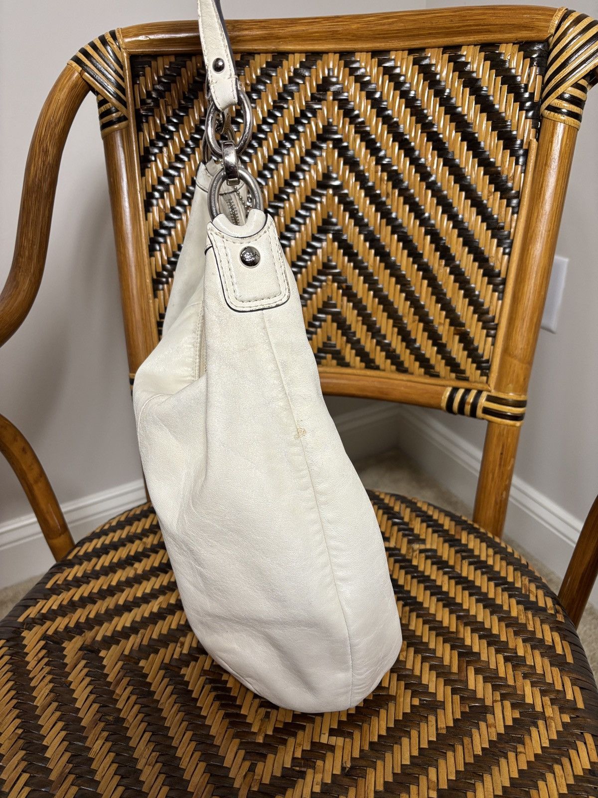 Coach COACH Kristin Leather Large Hobo F22309 Shoulder Bag Purse Size ONE SIZE - 4 Thumbnail