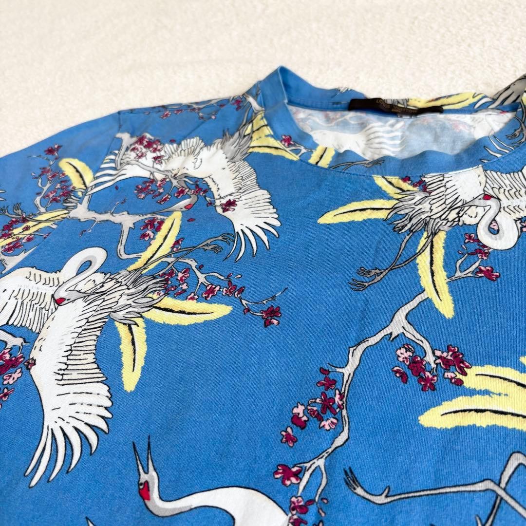 Louis Vuitton Louis Vuitton Crane Print Short Sleeve T-Shirt Blue Size US M / EU 48-50 / 2 - 7 Thumbnail