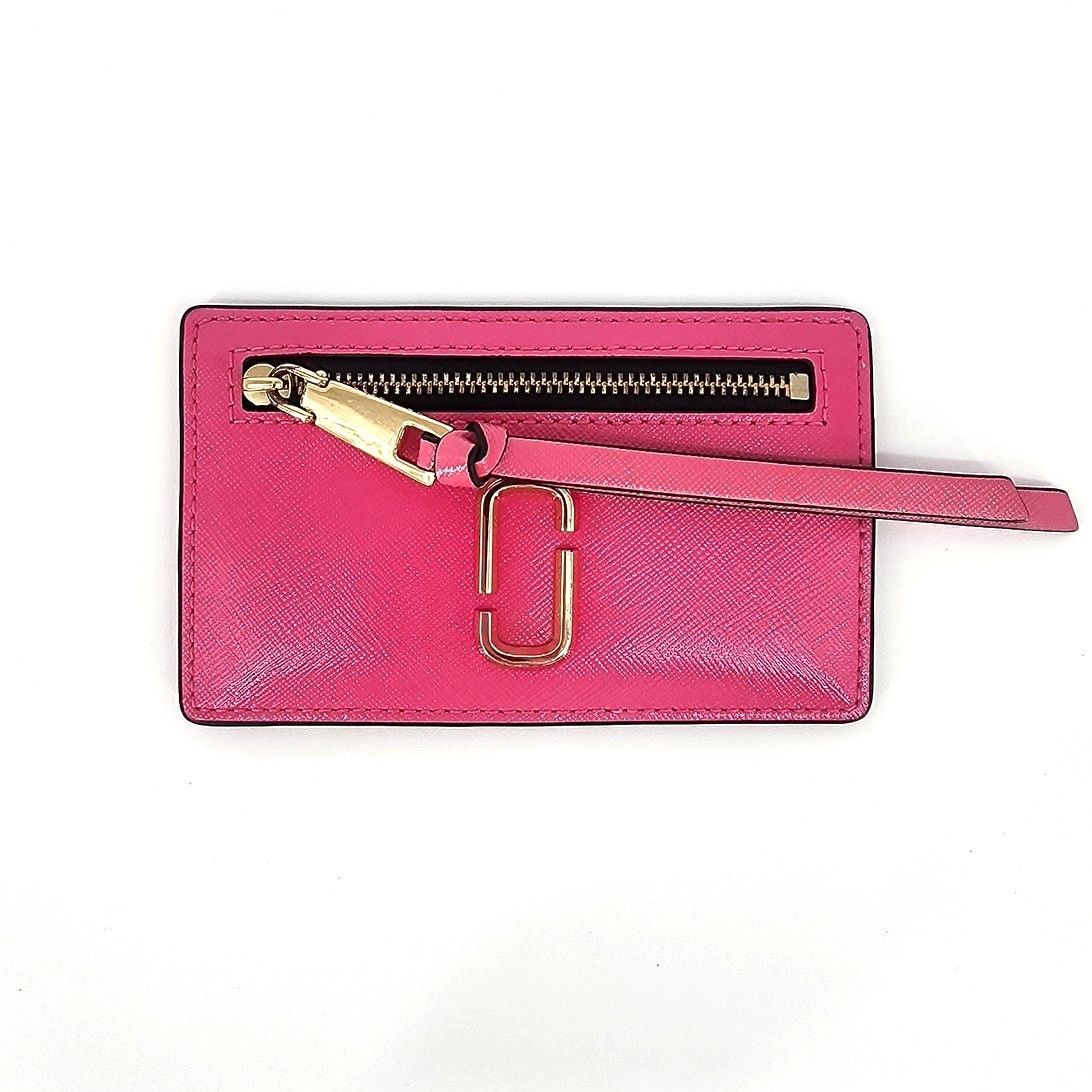 Marc Jacobs Snap Shot Pink Card Case Coin Purse Wallet, Women's