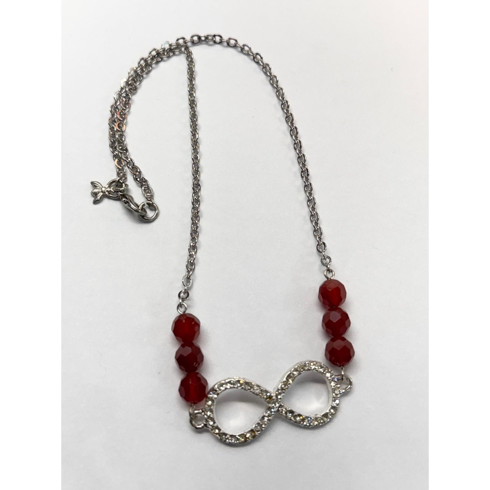Vintage Vintage rhinestone infinity sign carnelian semi precious bea Size ONE SIZE - 6 Thumbnail