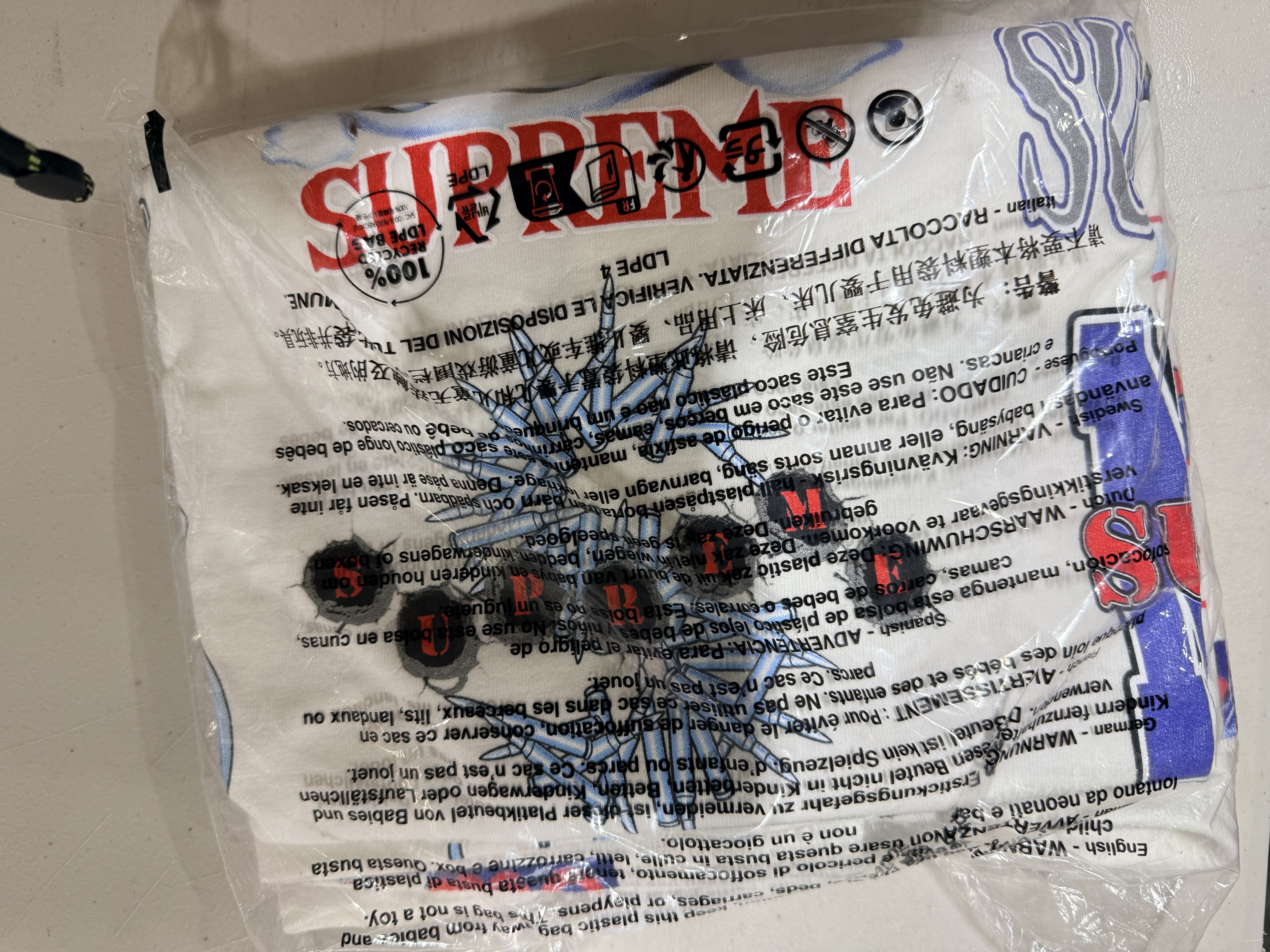Supreme Supreme Flash Tee White Size M Size US M / EU 48-50 / 2 - 3 Thumbnail