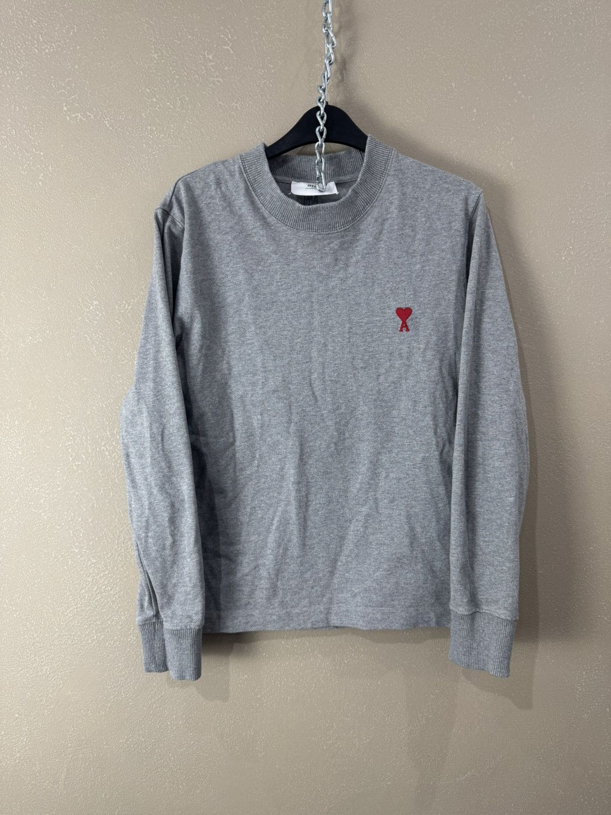 AMI Ami Paris Sweatshirt light crewneck small logo Size US S / EU 44-46 / 1 - 1 Thumbnail