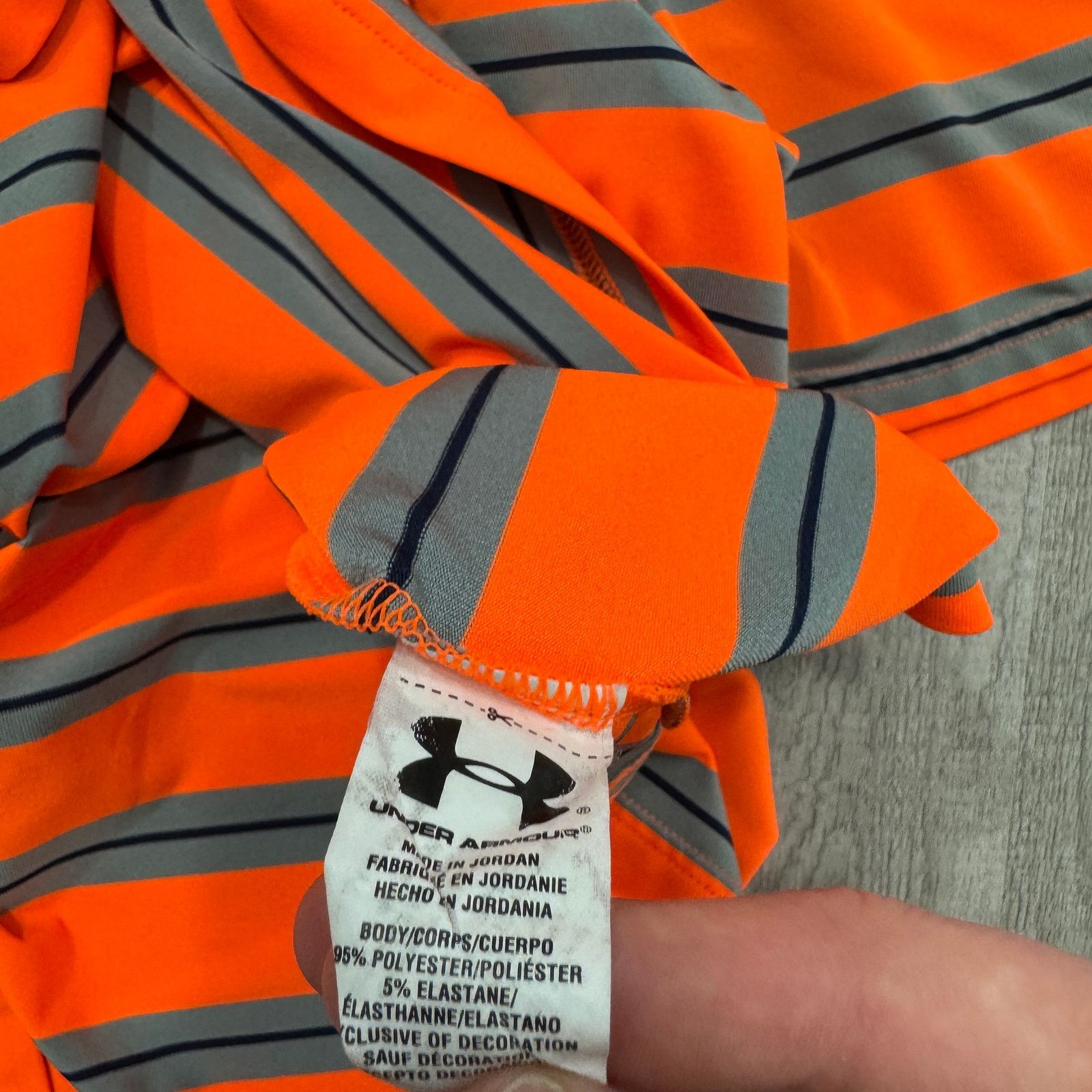 Under Armour Under Armour Polo Shirt Men's 2XL XXL Orange Striped Size US XXL / EU 58 / 5 - 6 Thumbnail