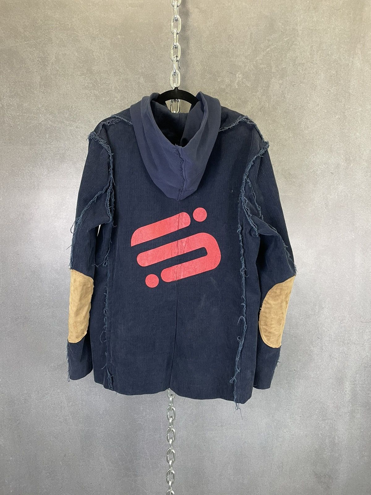 Vintage Y2K patchwork corduroy Steelo hoodie blazer jacket rare Size US M / EU 48-50 / 2 - 6 Thumbnail