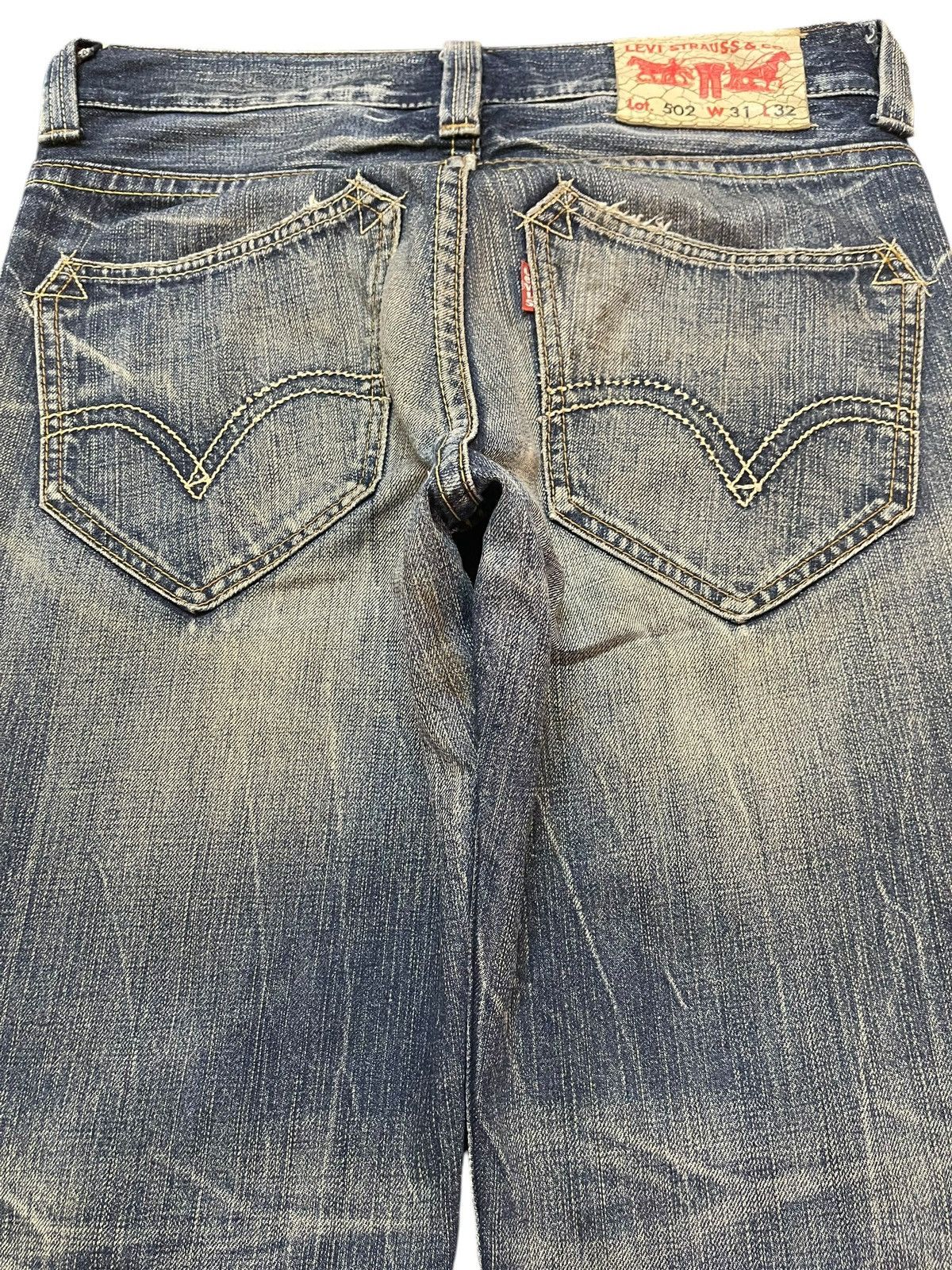 Levi's Vintage 90s Levis 502 Blue Thunder Wash Style Loose Jeans Size US 32 / EU 48 - 5 Thumbnail