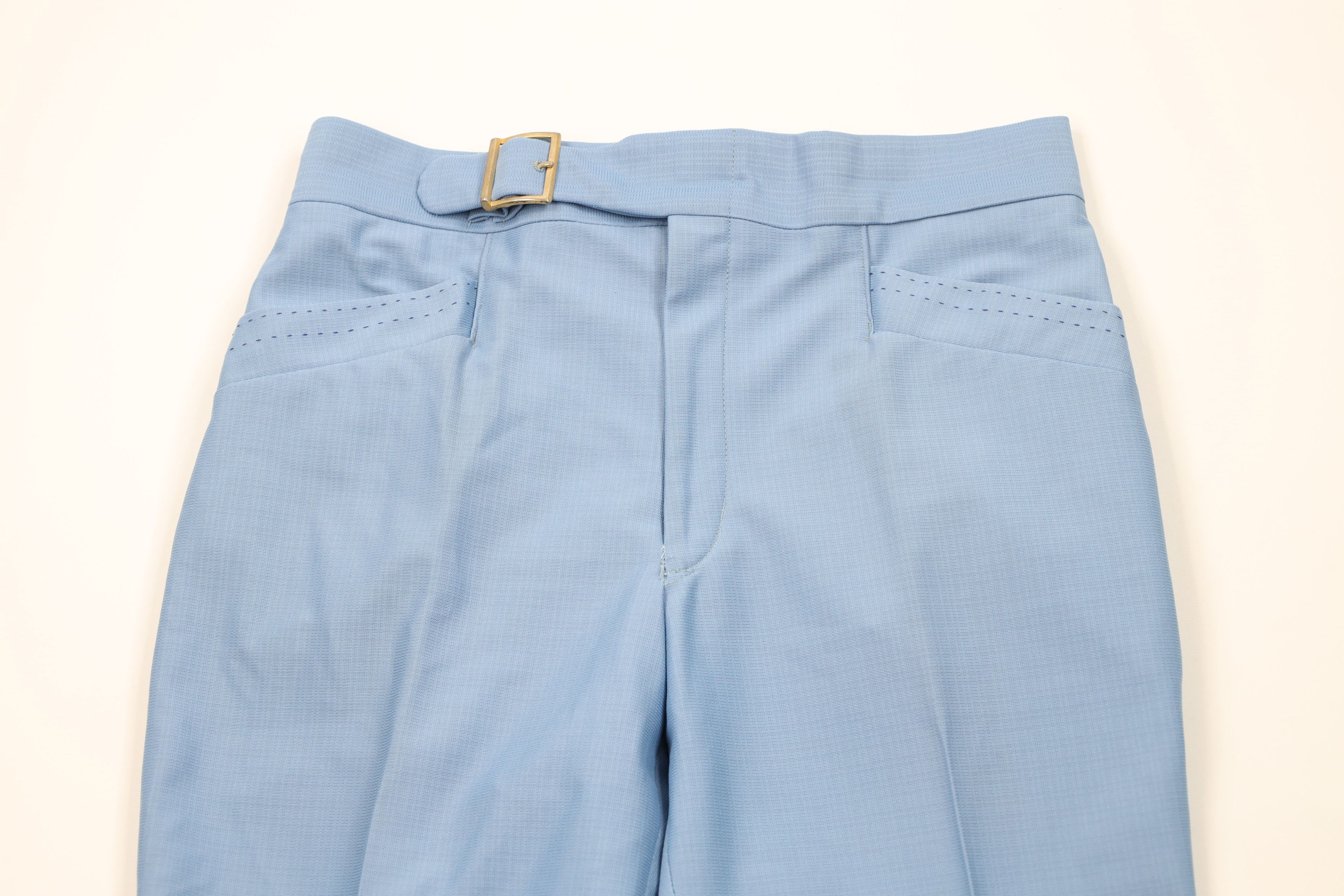 Vintage Vintage 50s 60s Streetwear Bell Bottoms Pants Carolina Blue Size US 34 / EU 50 - 2 Thumbnail