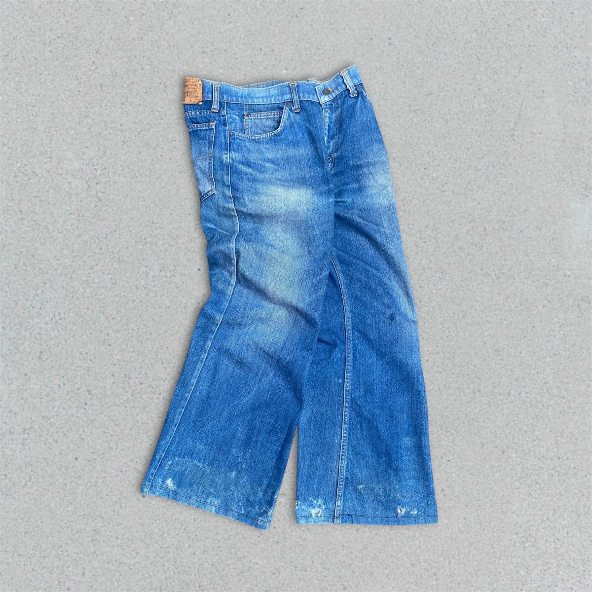 Levi's 1970’s LEVI’S 525 ORANGE TAB WIDELEG BELL BUTTON PANTS Size US 34 / EU 50 - 1 Thumbnail