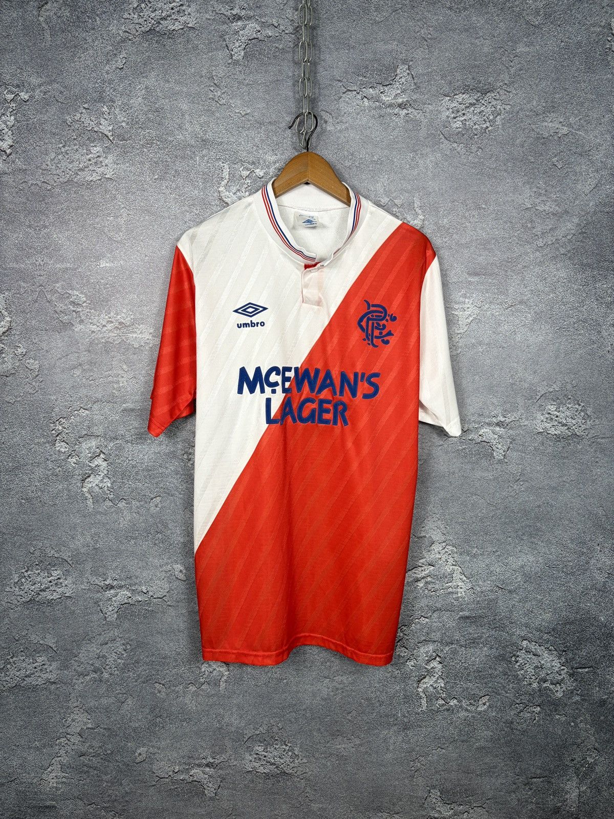 Umbro Vintage Umbro Glasgow Rangers 1987/88 Away T-shirt Jersey Size US L / EU 52-54 / 3 - 1 Thumbnail