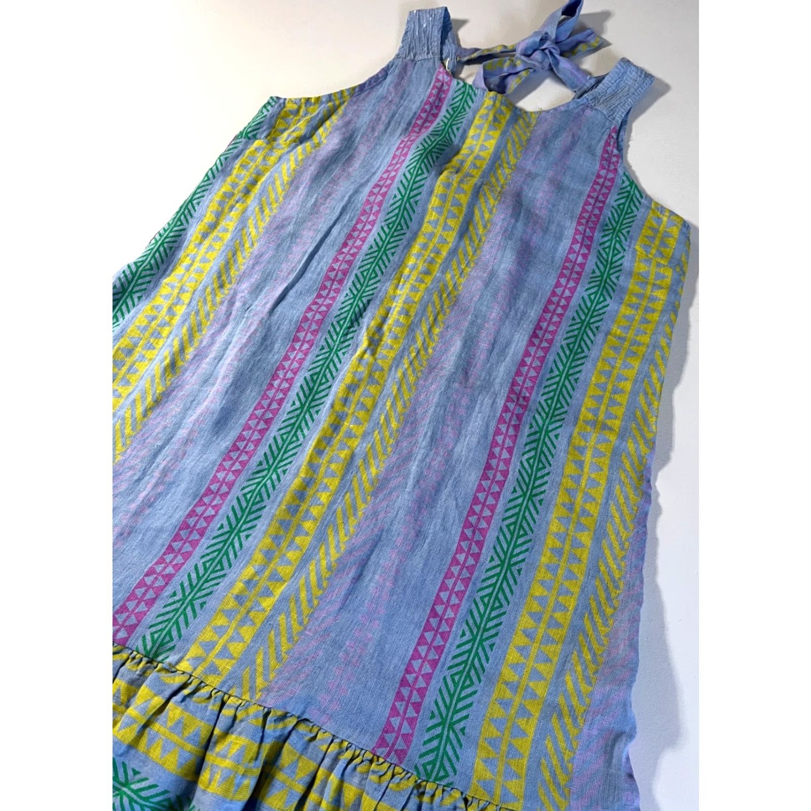 Vintage NWT Bellambra Sundress Striped Linen Midi Dress Made in Italy S Womens Size S / US 4 / IT 40 - 6 Thumbnail