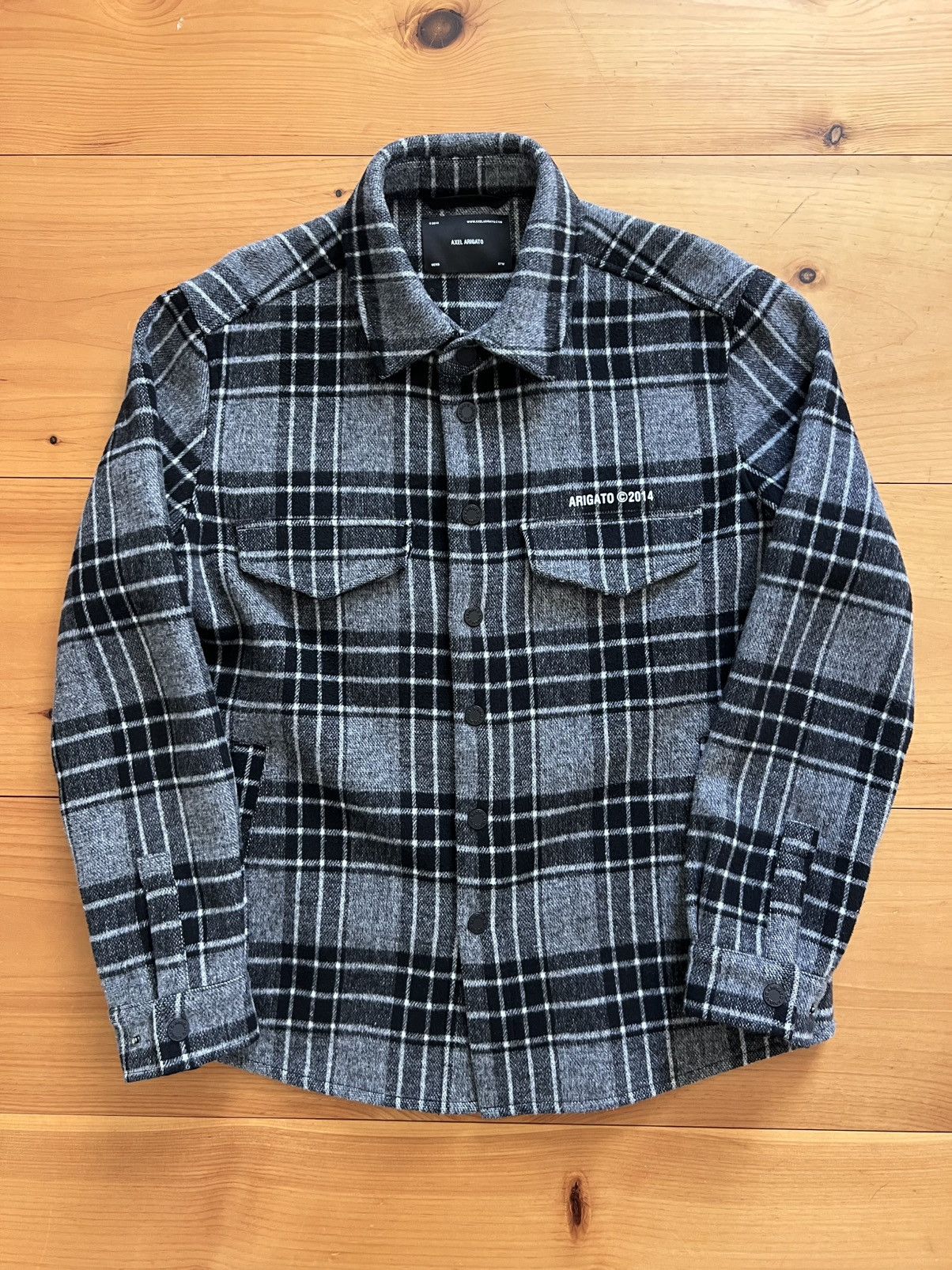 Axel Arigato Tait Checked Overshirt Size US M / EU 48-50 / 2 - 1 Thumbnail