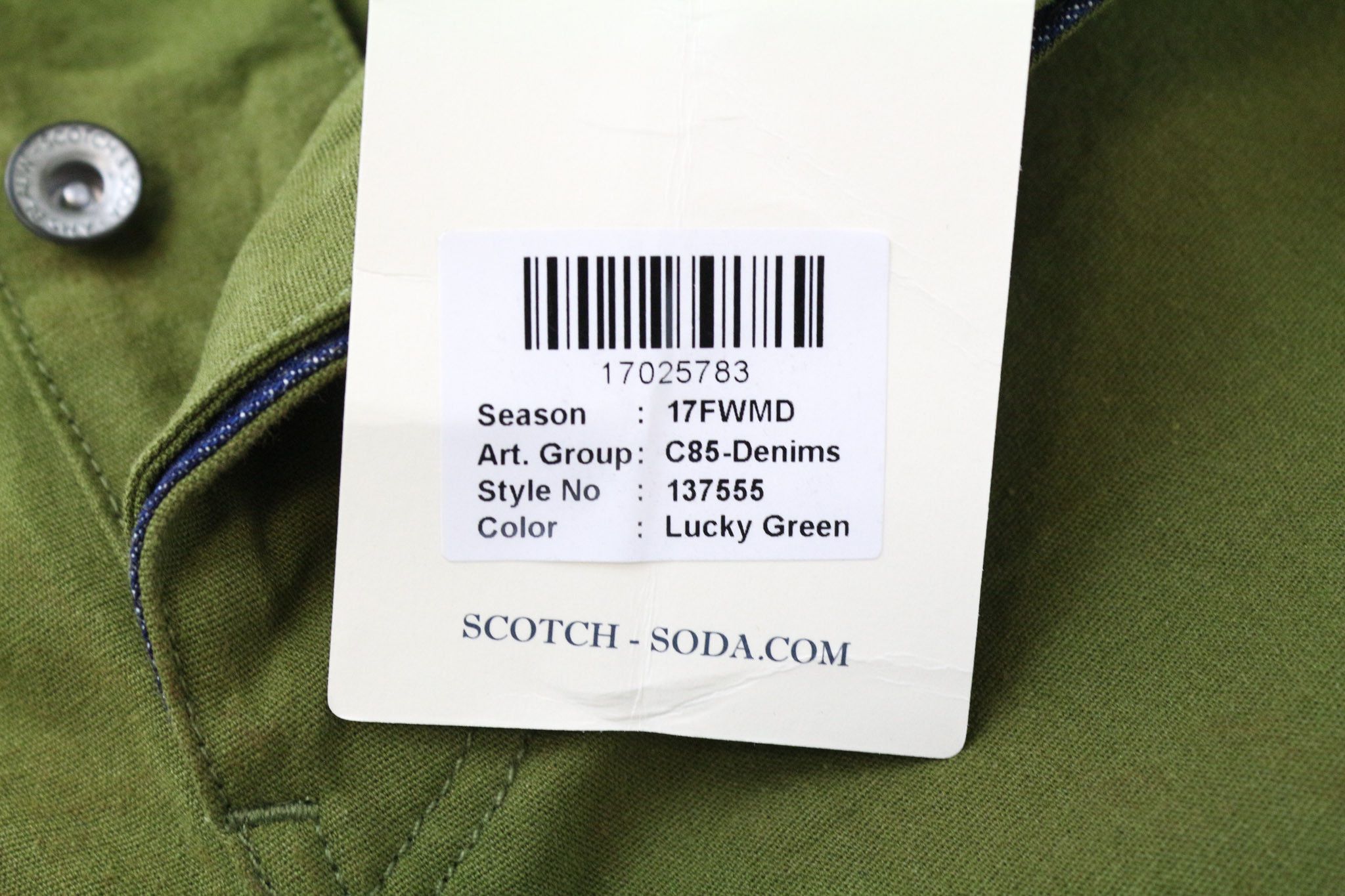 Scotch & Soda AMS BLAUW W37/L31 Slim Green Painted Trousers 75457 Size US 37 - 5 Thumbnail