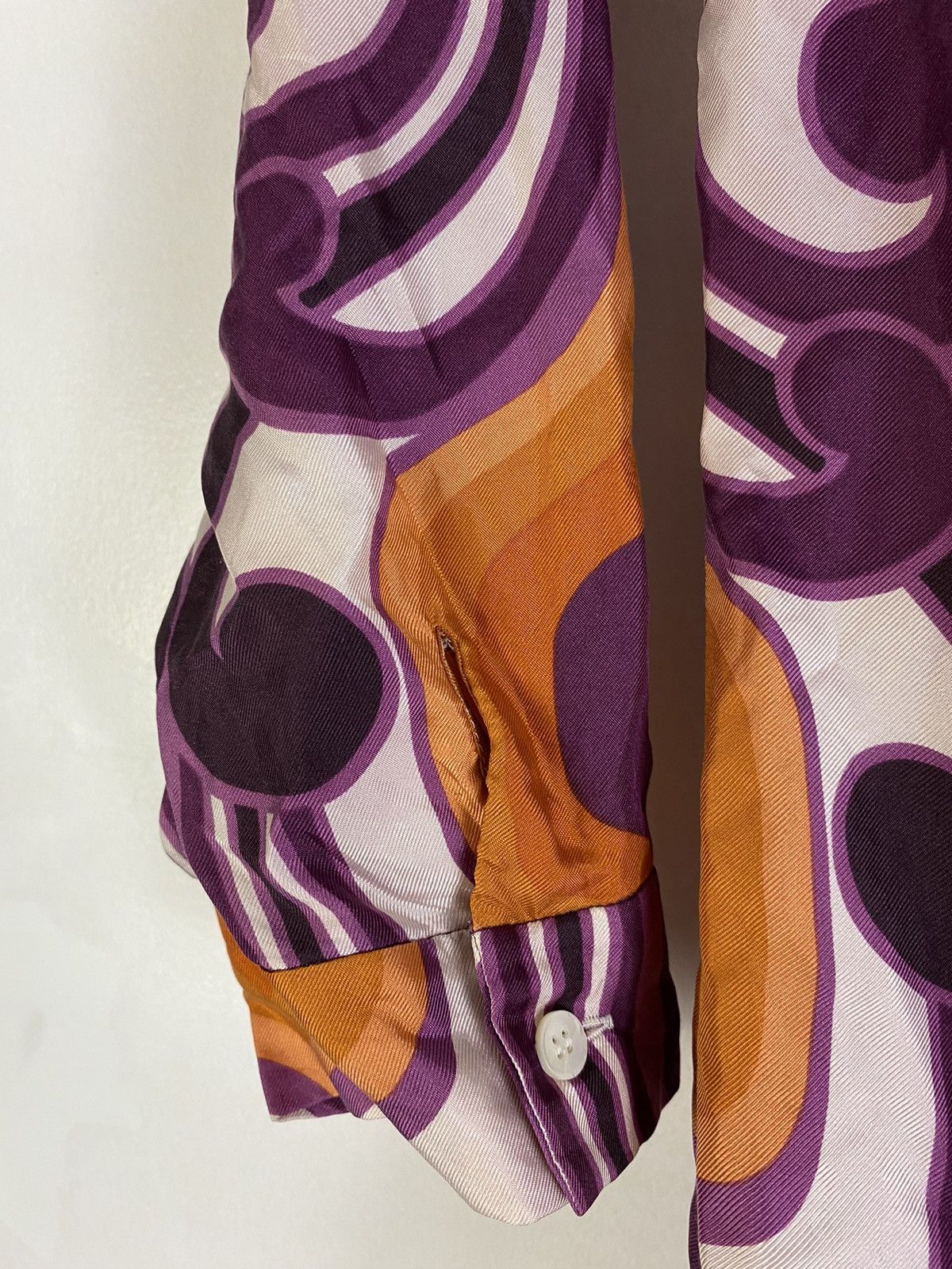 Miu Miu Miu Miu SS05 Abstract Floral Silk Blouse Size XS / US 0-2 / IT 36-38 - 6 Thumbnail