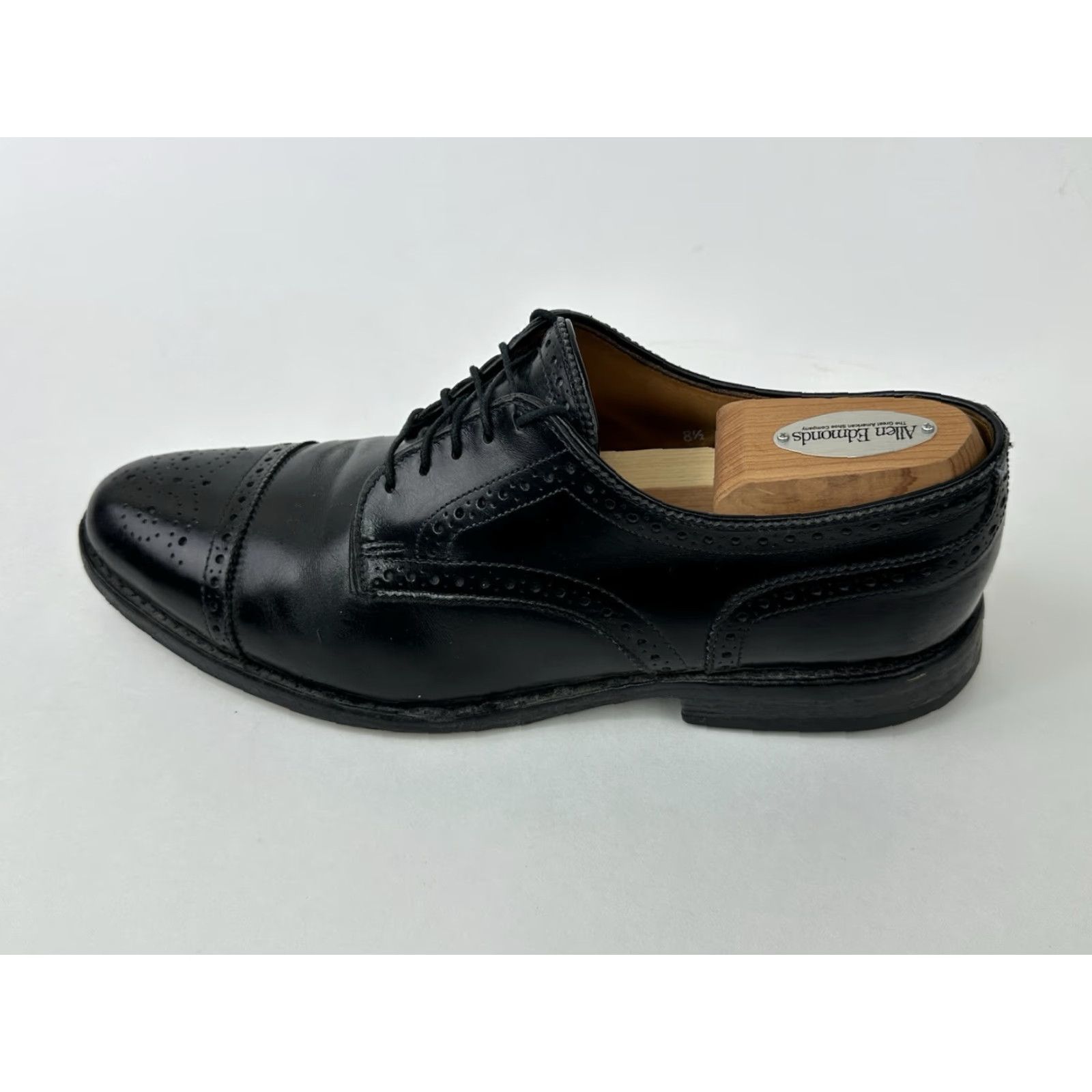 VINTAGE Allen Edmonds Sanford Dress Shoes Mens D Leather Cap