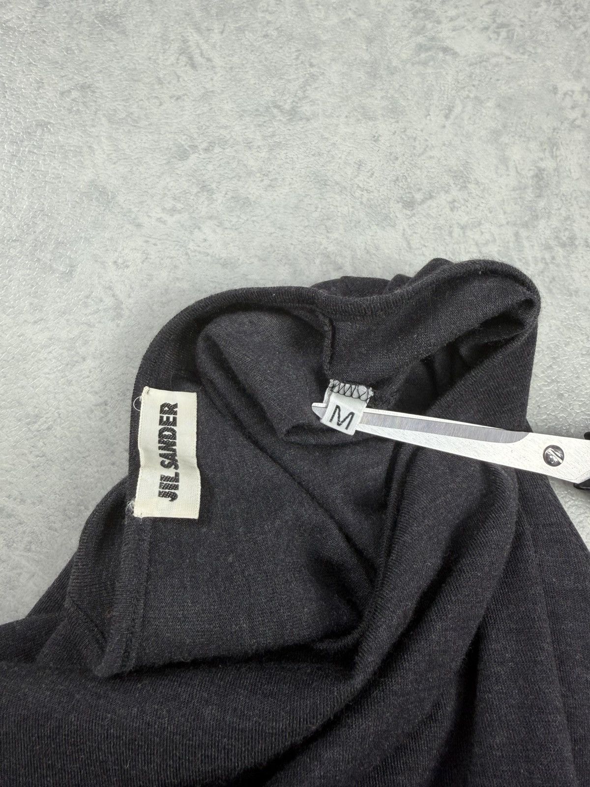Jil Sander Jil Sander Dark Grey Wool Silk Blend Long Sleeve Top Size M Size M / US 6-8 / IT 42-44 - 7 Thumbnail