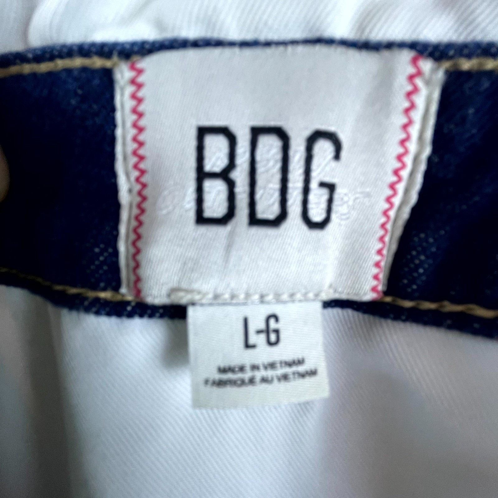 Bdg BDG Micro Mini Skirt Womens Large Blue Denim Pleated Frayed Size 32" / US 10 / IT 46 - 5 Thumbnail