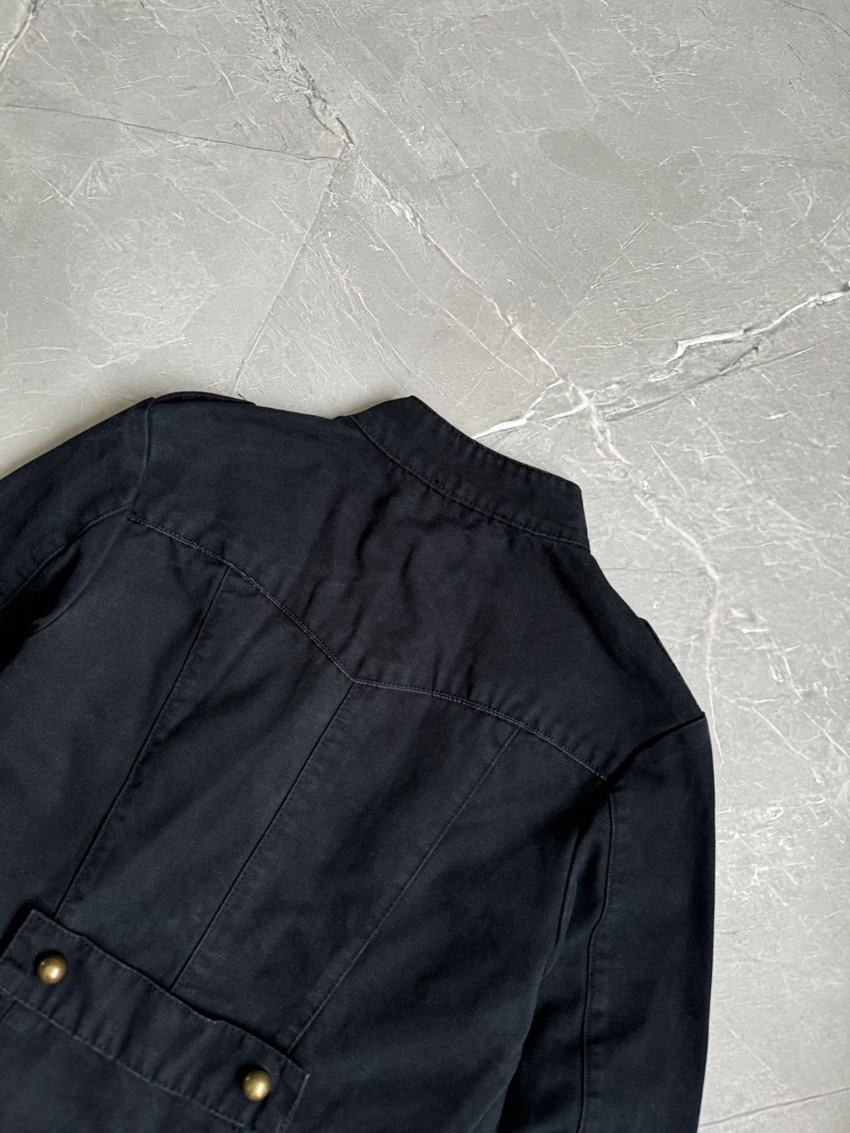 Hysteric Glamour 00s Napoleon Military Denim Blazer Jacket PPFM Balmain Vibe Size S / US 4 / IT 40 - 11 Thumbnail