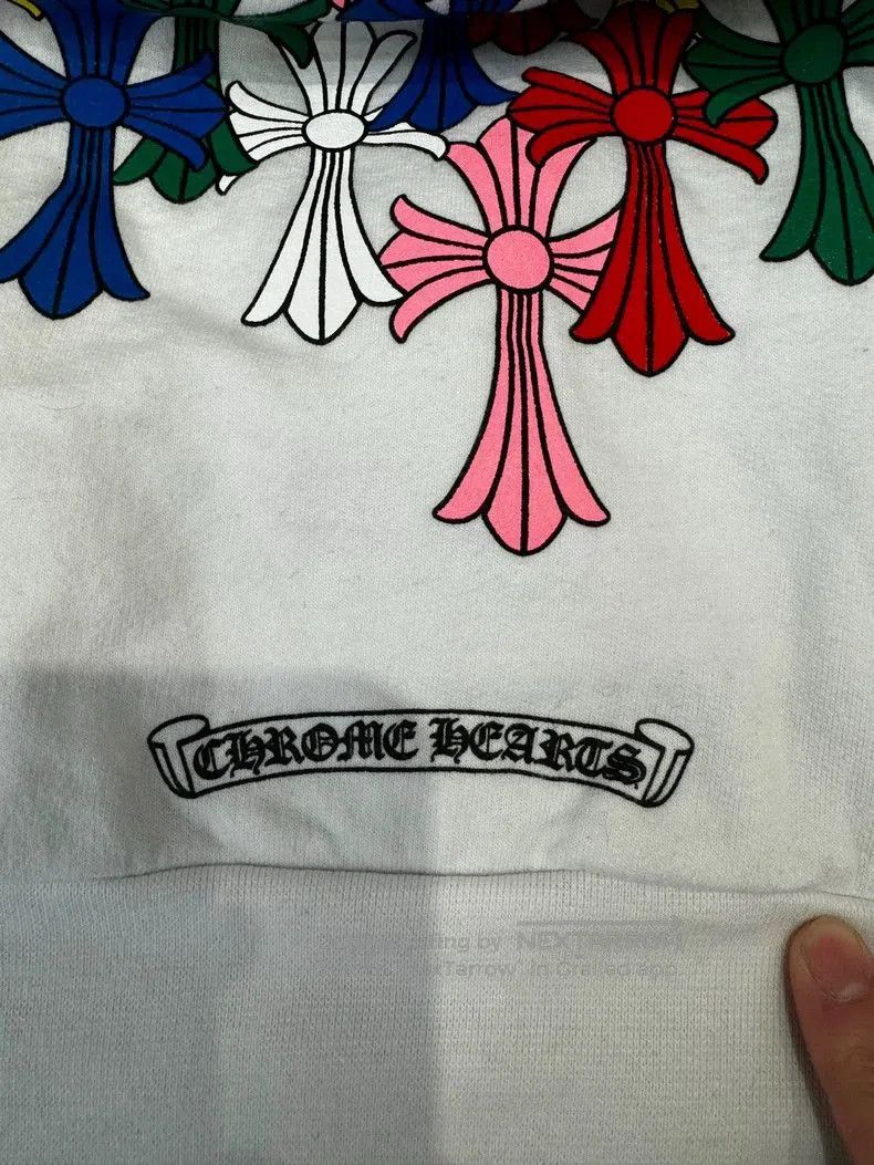 Chrome Hearts Chrome Hearts Colorful Cross Hoodie White- Size US S / EU 44-46 / 1 - 4 Thumbnail
