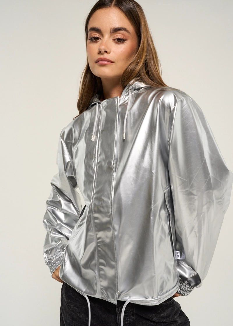 Rains Rains String Design silver foil raincoat Hooded Jacket Size US S / EU 44-46 / 1 - 2 Thumbnail