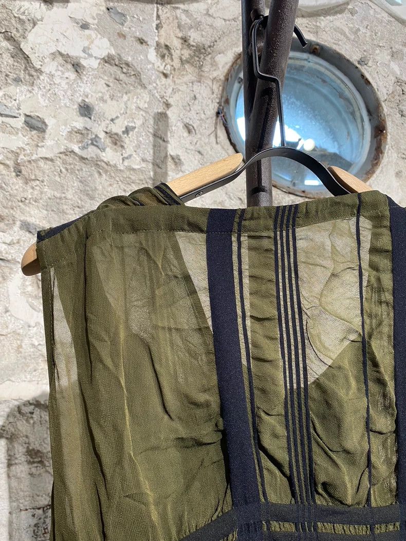 Y's Y's Irregular vest with dark green stripes vest Size US M / EU 48-50 / 2 - 4 Thumbnail