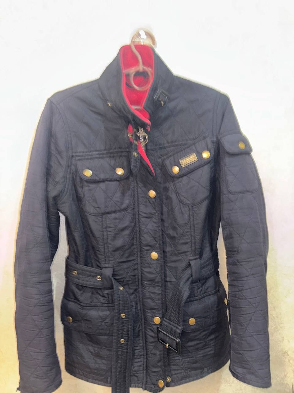 Barbour Barbour International Quilted Belted Jacket Black/Red Size M / US 6-8 / IT 42-44 - 4 Thumbnail