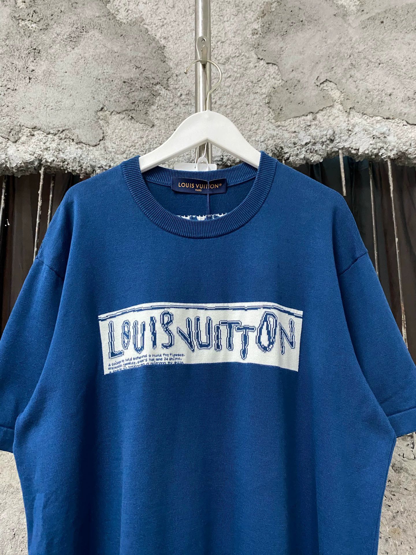 Louis Vuitton LV knit slogan short-sleeve tee L new Size US L / EU 52-54 / 3 - 3 Thumbnail