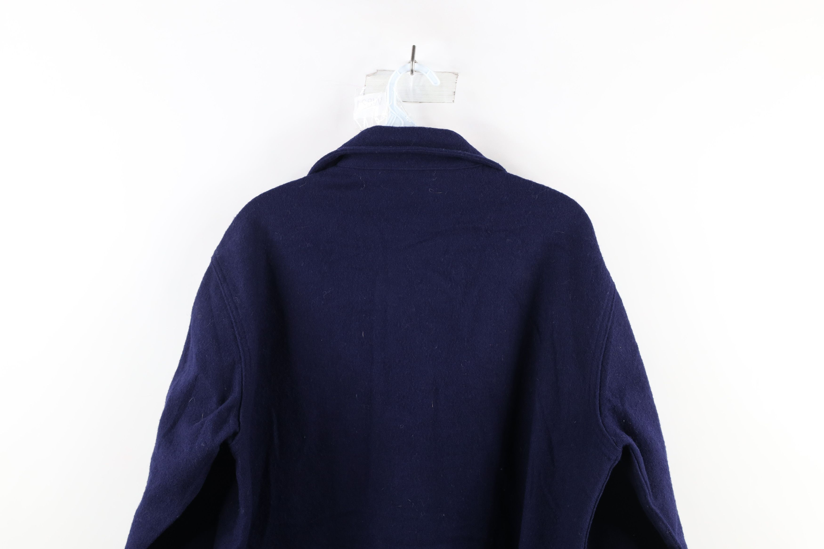 Vintage 60s 70s Woolrich CPO Shirt Jacket Jac Shirt Blue USA