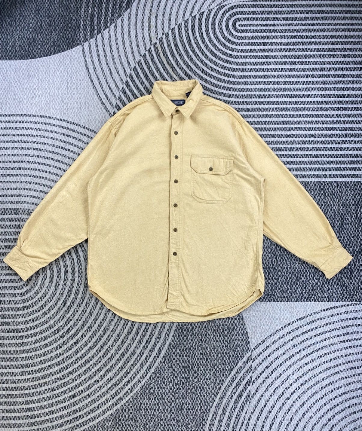 Vintage Land’s End Casual Plaind Flannel Shirt
