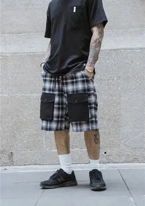 21SS Tokyo Union Black Checked Shorts