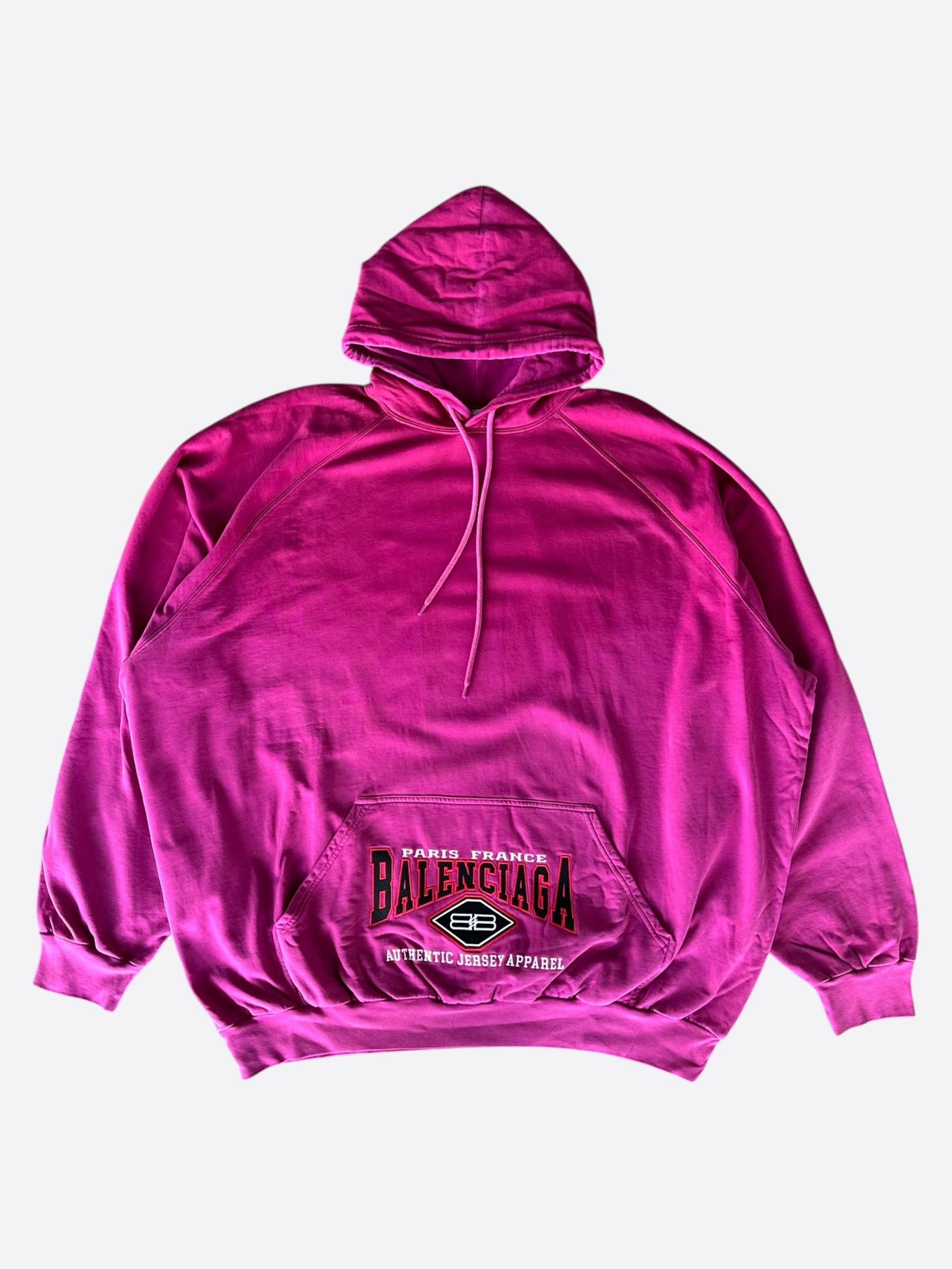 Balenciaga Balenciaga Pink & Multicolor Embroidered Logo Hoodie Size US XXL / EU 58 / 5 - 1 Thumbnail