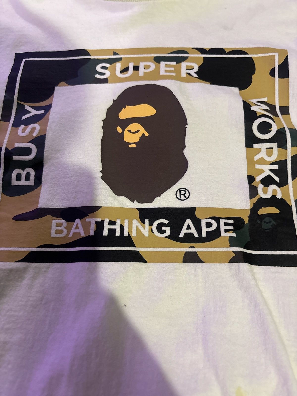 Bape Bape busy work square tee Size US S / EU 44-46 / 1 - 2 Thumbnail