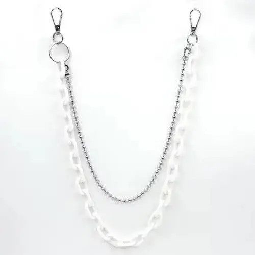 VIBE White Chunky Acrylic Wallet Chain Size ONE SIZE - 5 Thumbnail