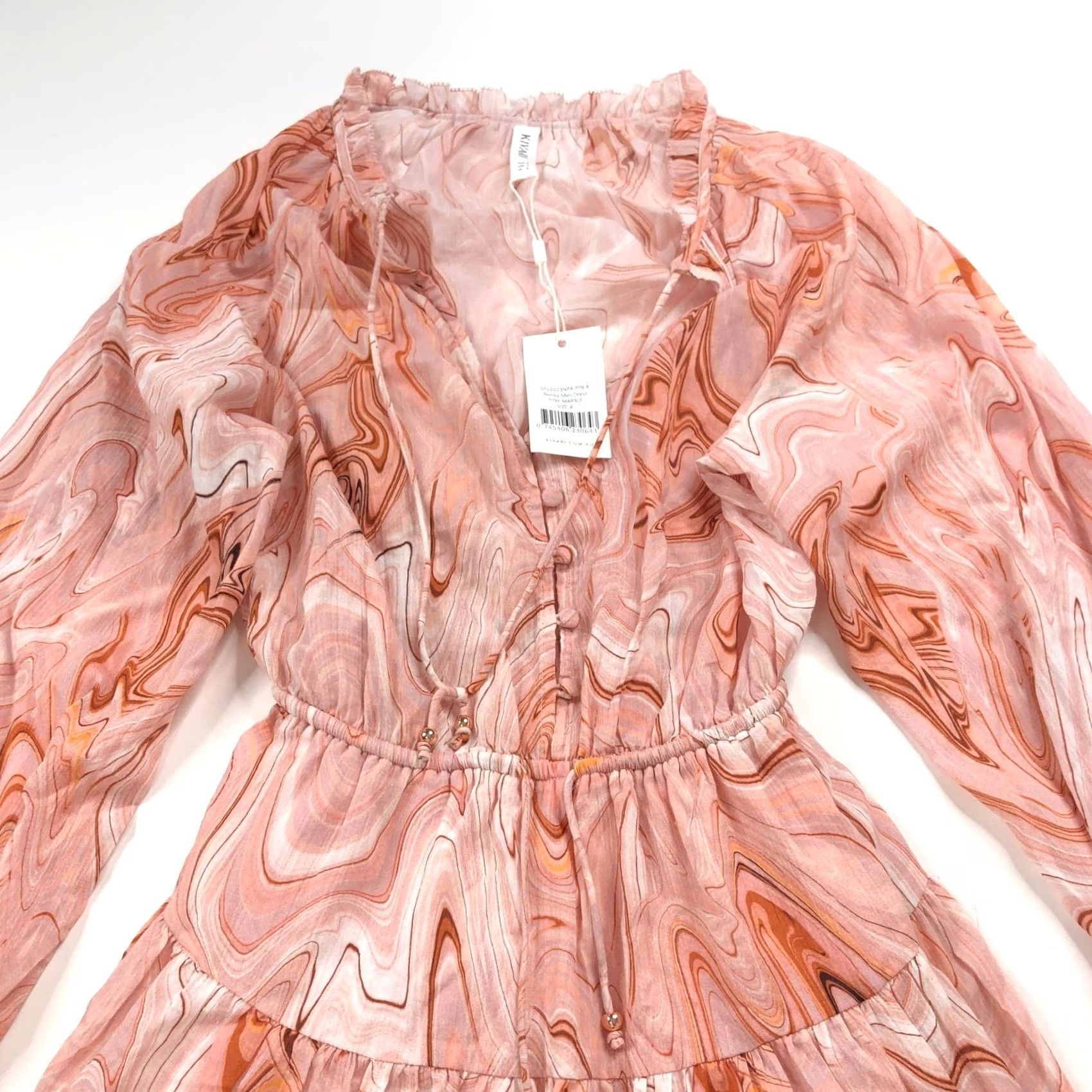 Vintage Kivari Benita NEW Pink Marble US 4 Women’s Lined Mini Dress Boho Festival HRJ Dress Short Bohemian Women’s Lined Mini 4 Pink Marble Size S / US 4 / IT 40 - 5 Thumbnail