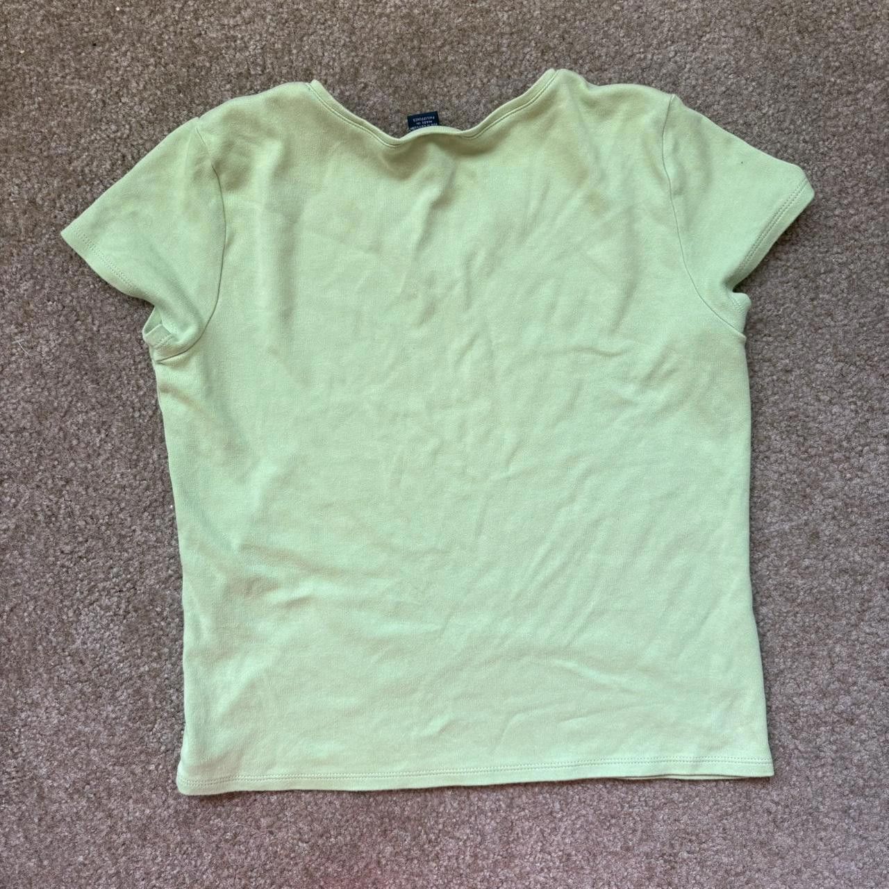Ann Taylor Ann Taylor Light Green V-Neck Size S / US 4 / IT 40 - 4 Thumbnail