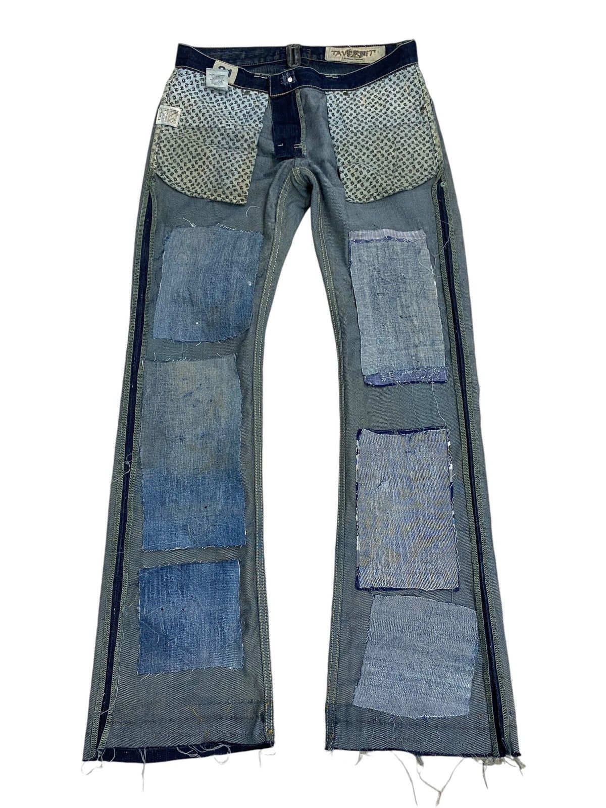 GOSTAR DE FUGA Flare Traveniti Japan Uruboro Distress Stich Denim Patchwork Size US 32 / EU 48 - 19 Thumbnail