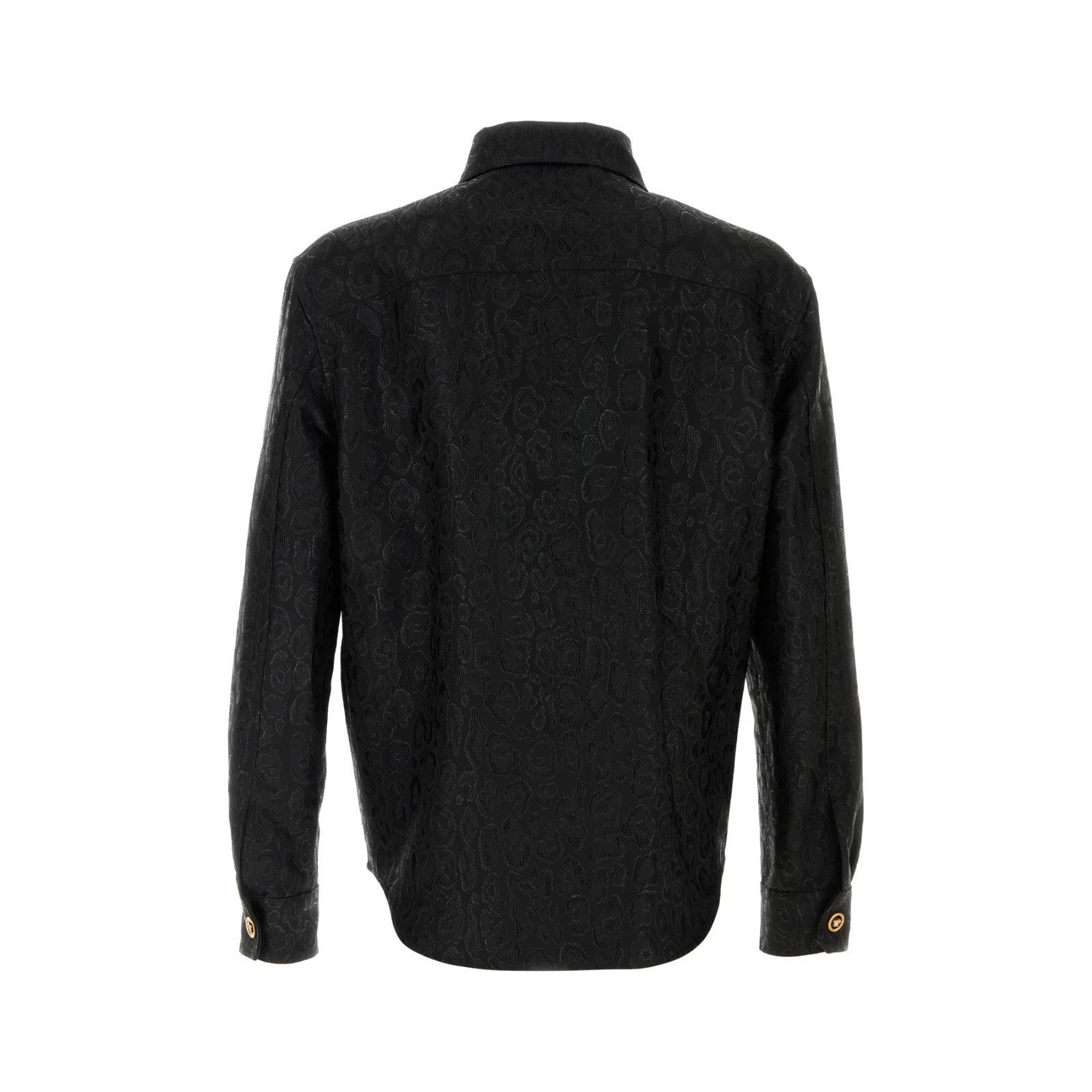 Versace VERSACE Black Jacquard Shirt New & Authentic (Men's size:48; Size US M / EU 48-50 / 2 - 2 Thumbnail