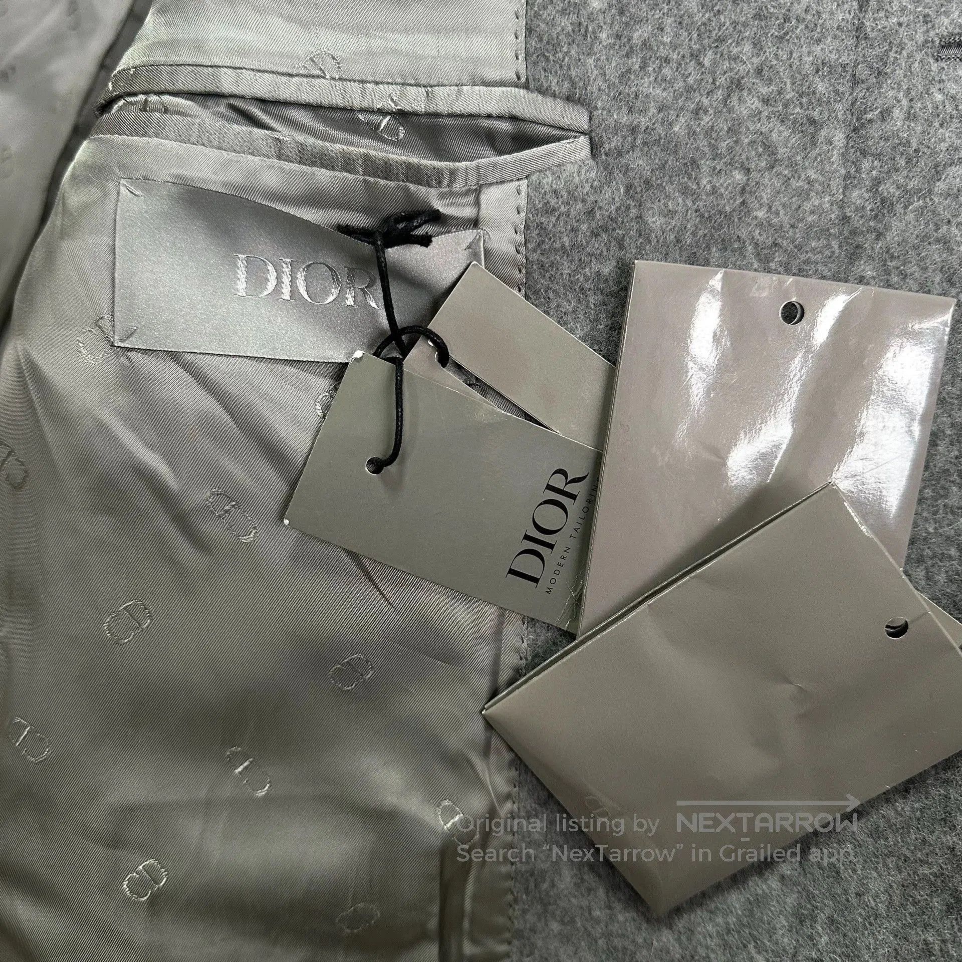 Dior Dior Man Light Gray Crystal Collar Jacket. Size US L / EU 52-54 / 3 - 5 Thumbnail